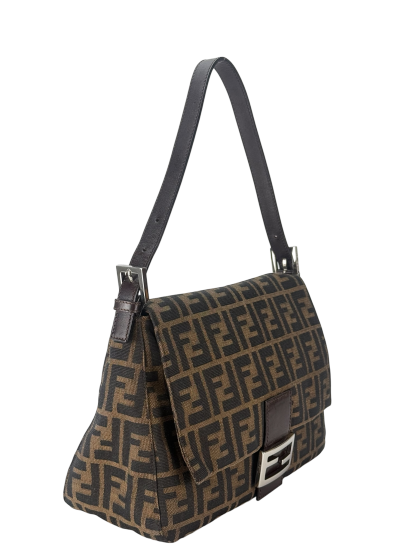FENDI - Zucca Mamma Baguette Bag Sliver Hardware