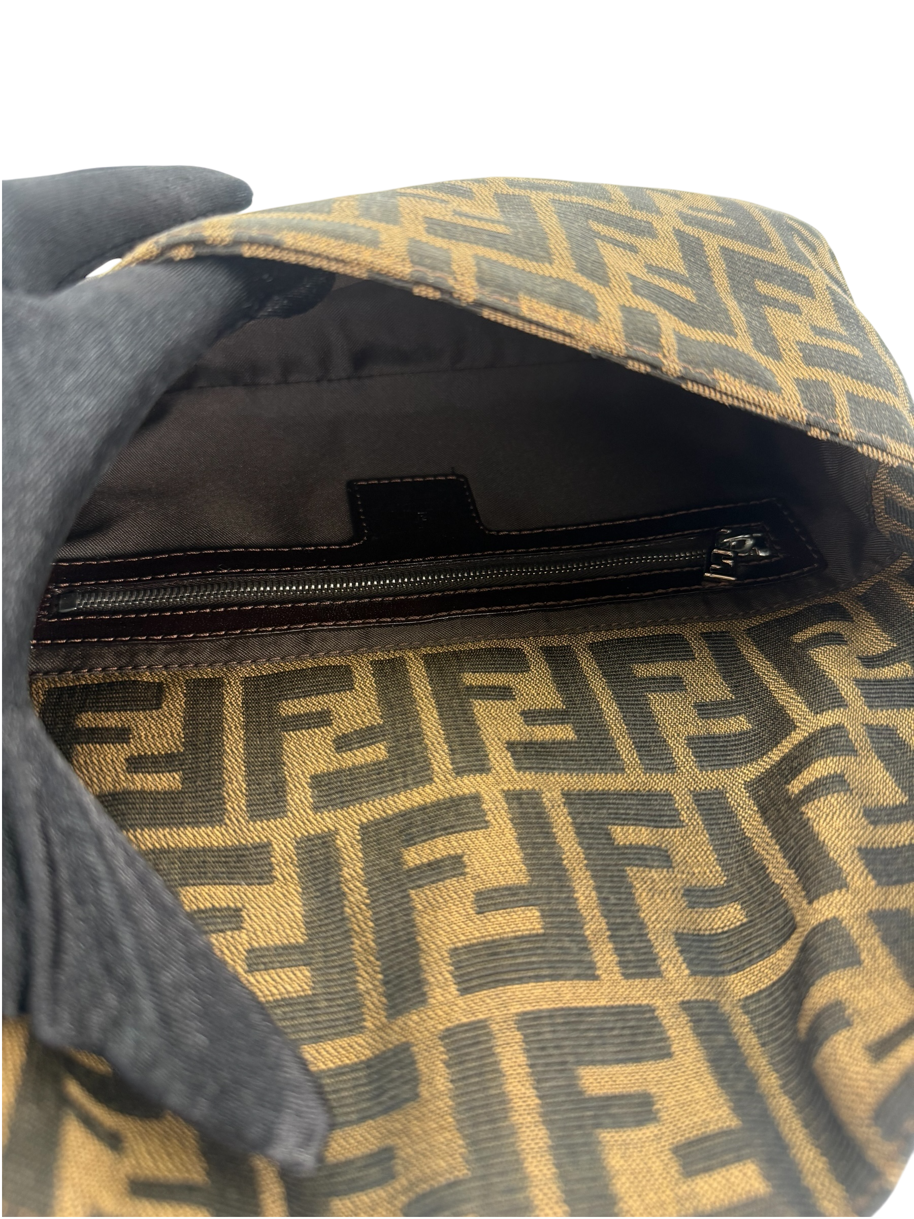 FENDI - Brown Zucca Mamma Baguette Bag