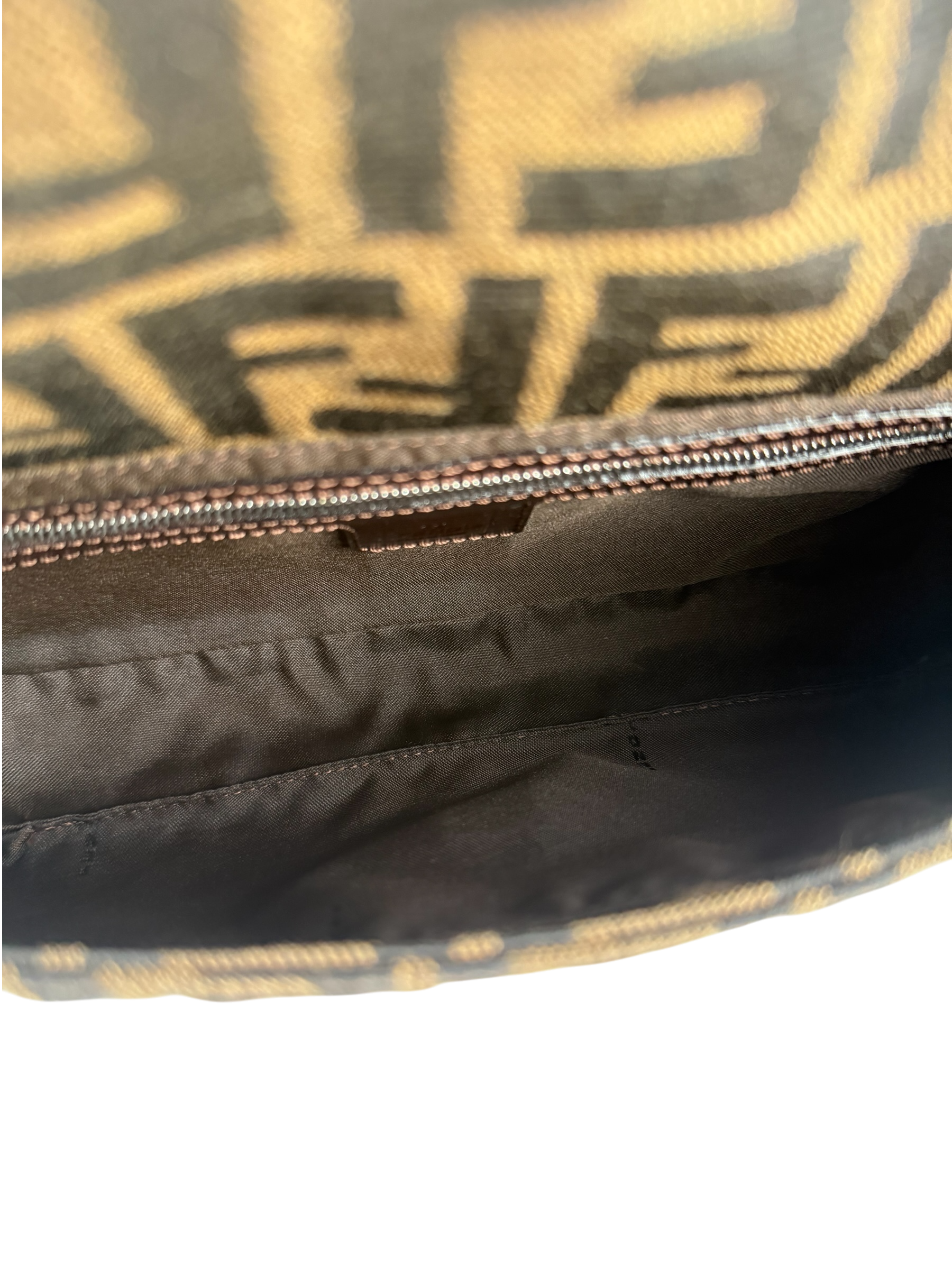 FENDI - Brown Zucca Mamma Baguette Bag
