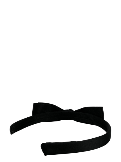 CHANEL - Black Satin Ribbon Headband