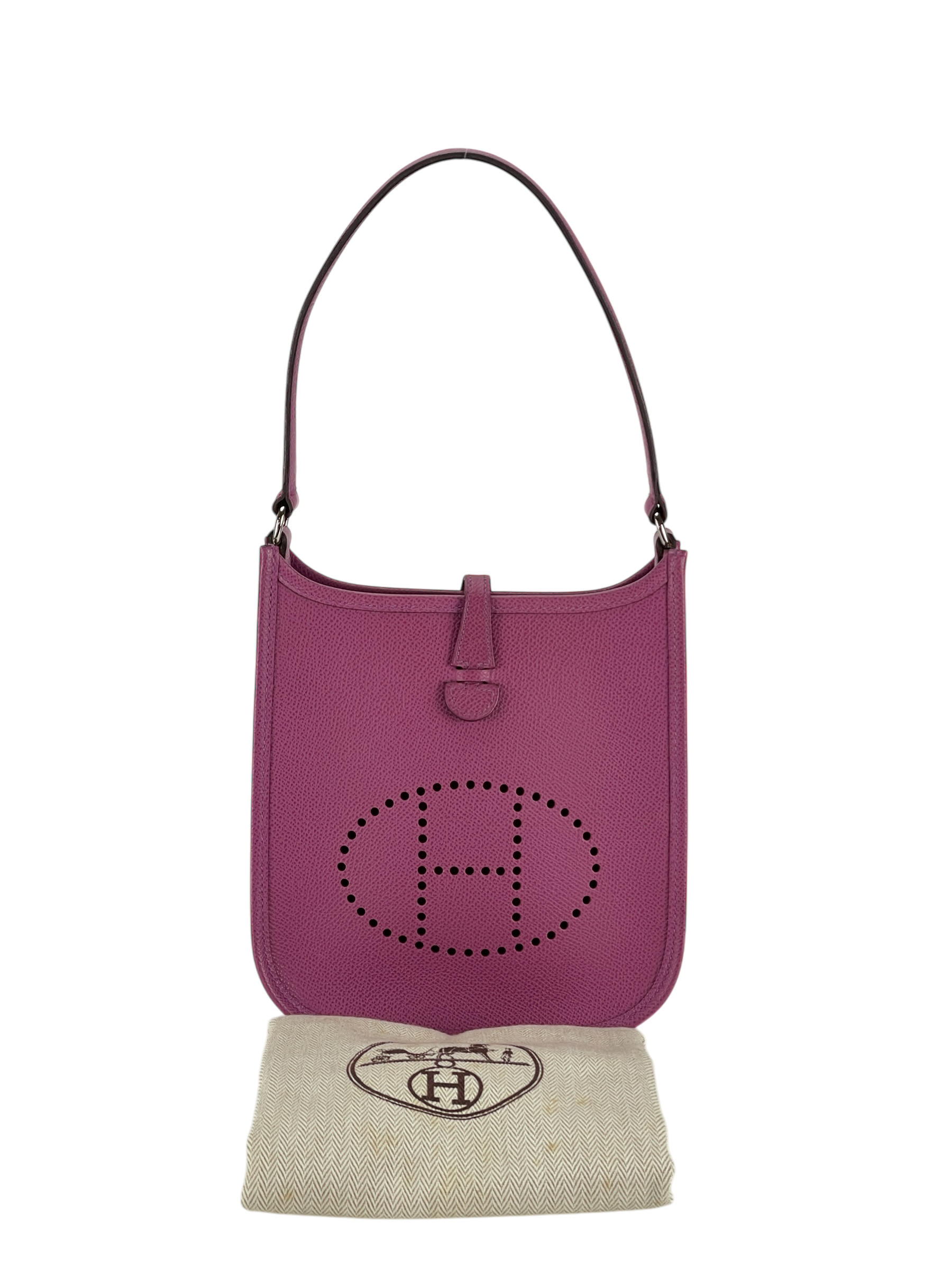 HERMES - Mini Evelyne (Evelyne 16) 5H Cyclamen Epsom Palladium Hardware