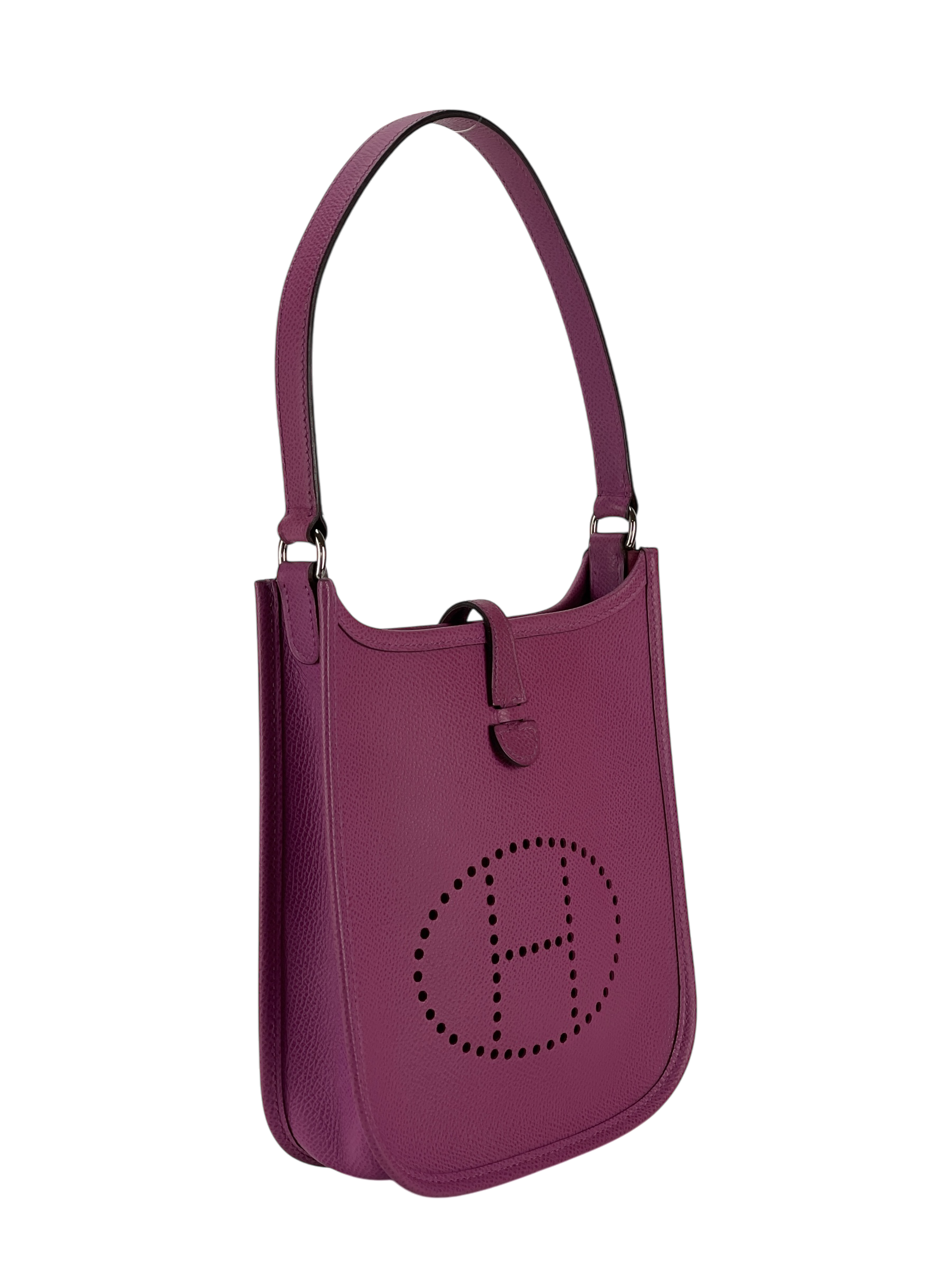 HERMES - Mini Evelyne (Evelyne 16) 5H Cyclamen Epsom Palladium Hardware