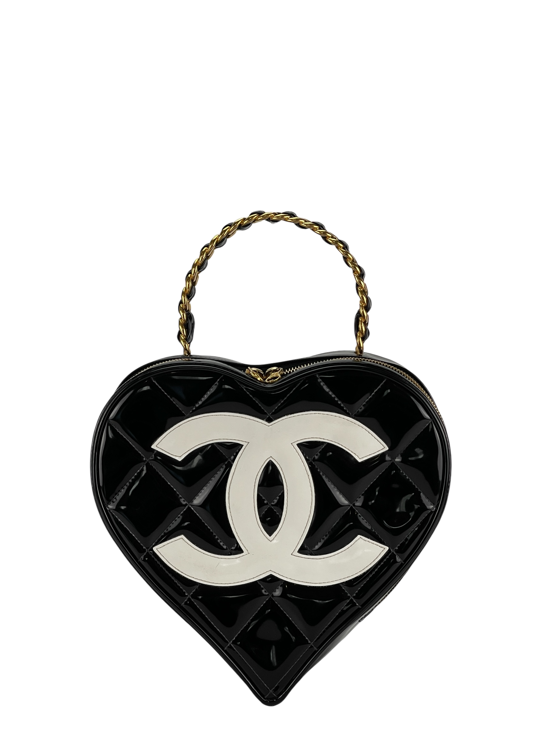 CHANEL -1995-1996 CC Heart-Shaped Vanity Bag 