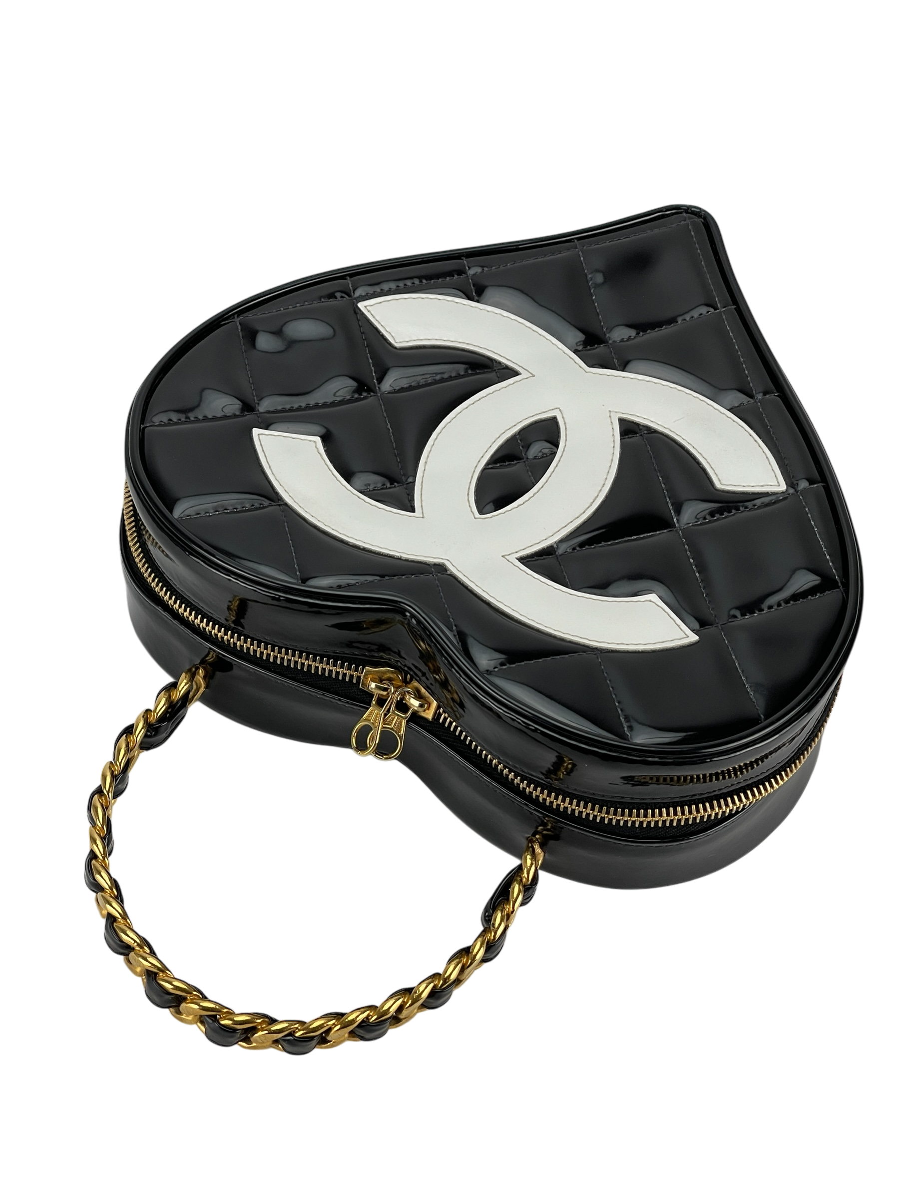 CHANEL -1995-1996 CC Heart-Shaped Vanity Bag 
