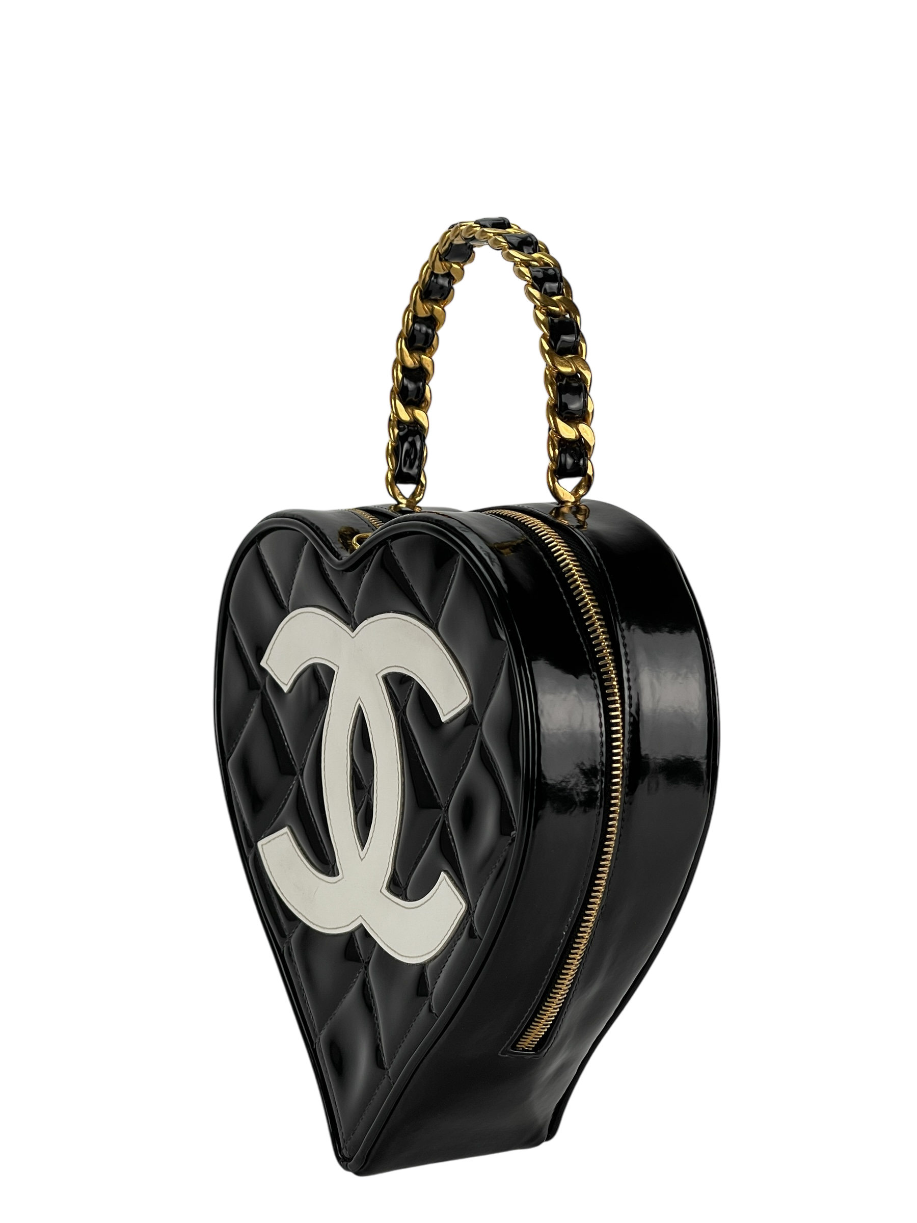 CHANEL -1995-1996 CC Heart-Shaped Vanity Bag 