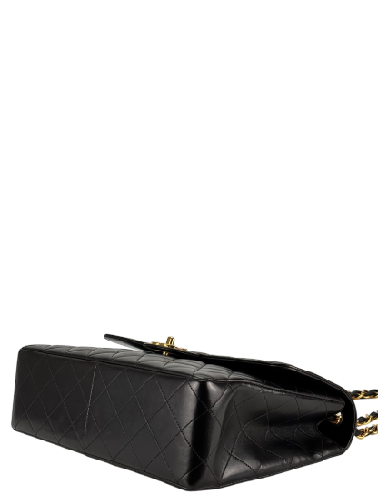 CHANEL - Black Lambskin Double Sided Classic Flap Shoulder Bag
