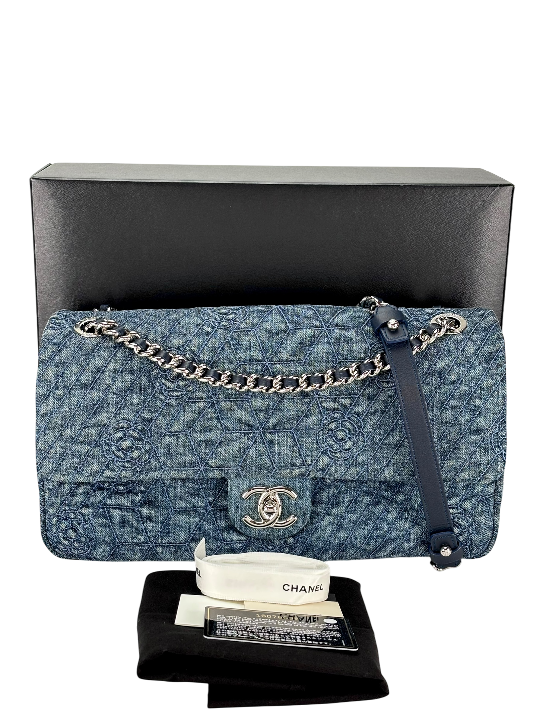 CHANEL - Blue Denim Palladium Hardware