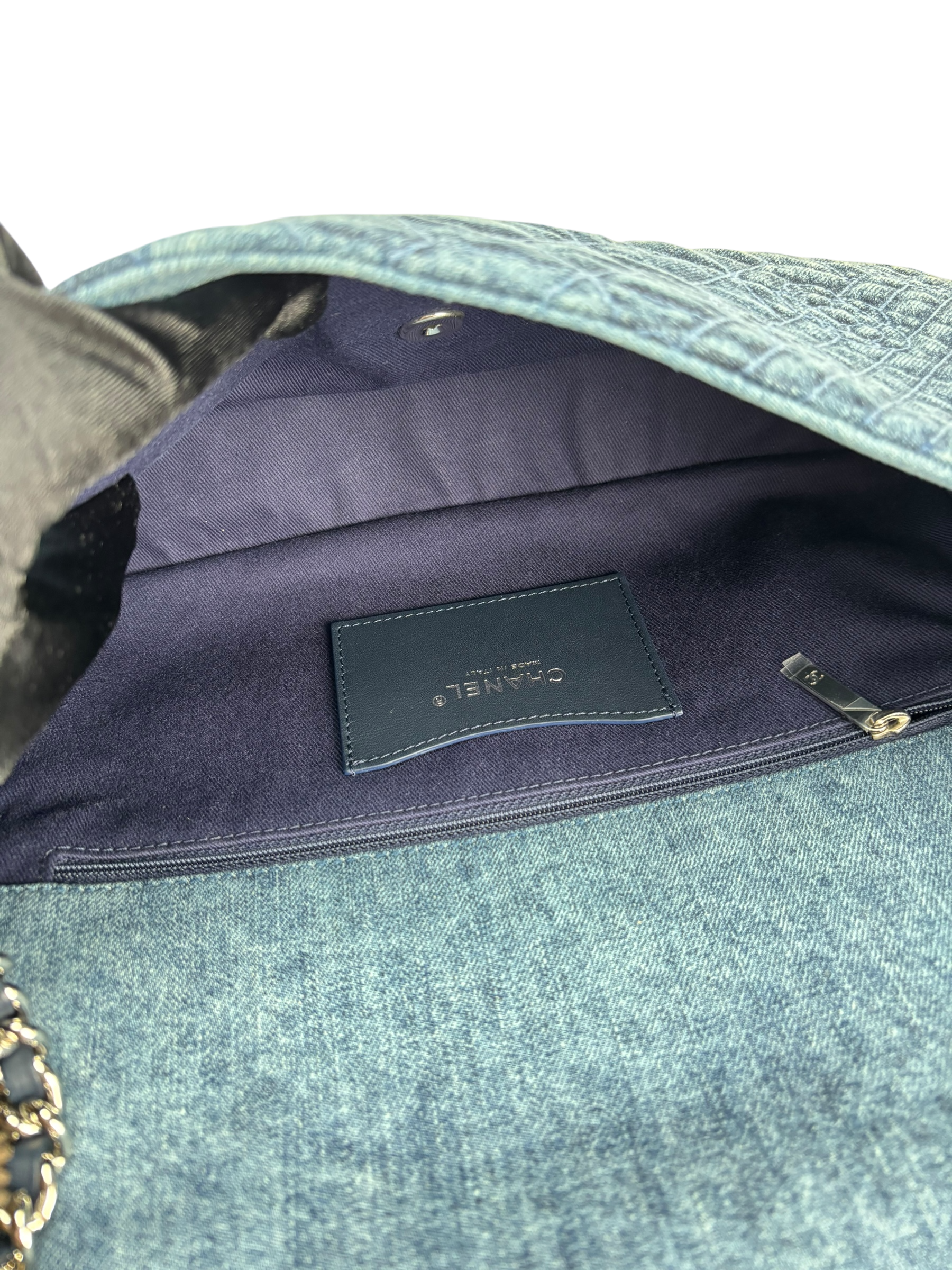 CHANEL - Blue Denim Palladium Hardware