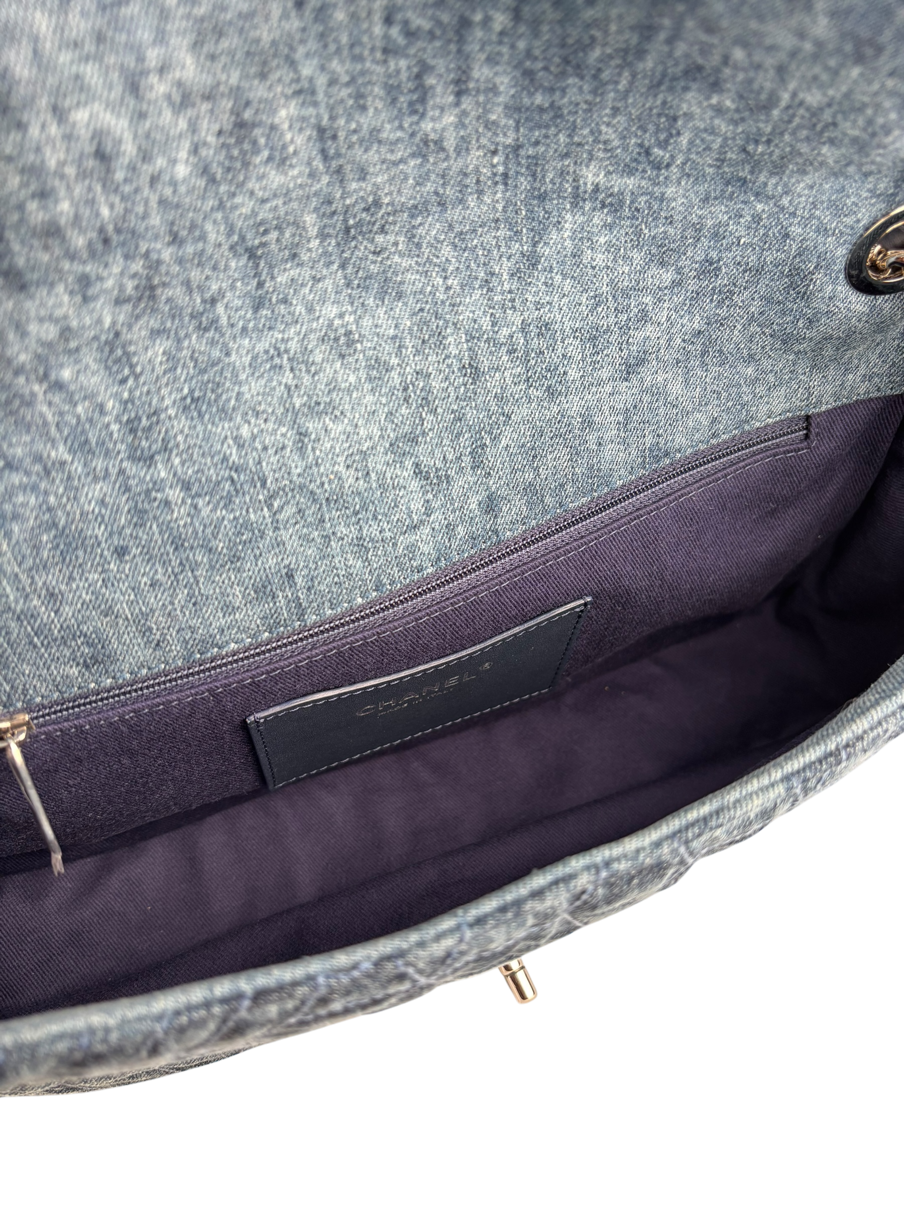 CHANEL - Blue Denim Palladium Hardware