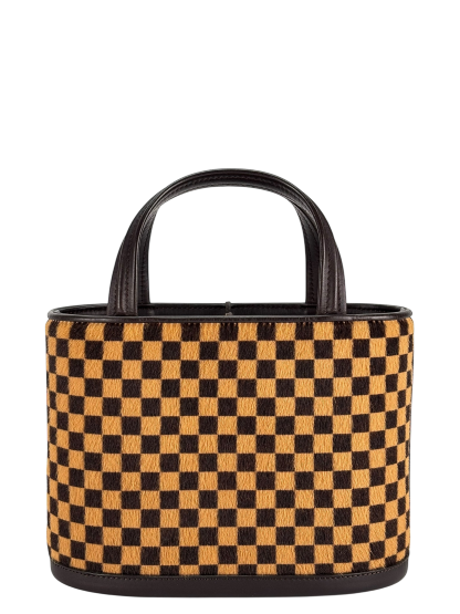 LOUIS VUITTON - Damier Horsehair Leather Sauvage Impala Handbag 