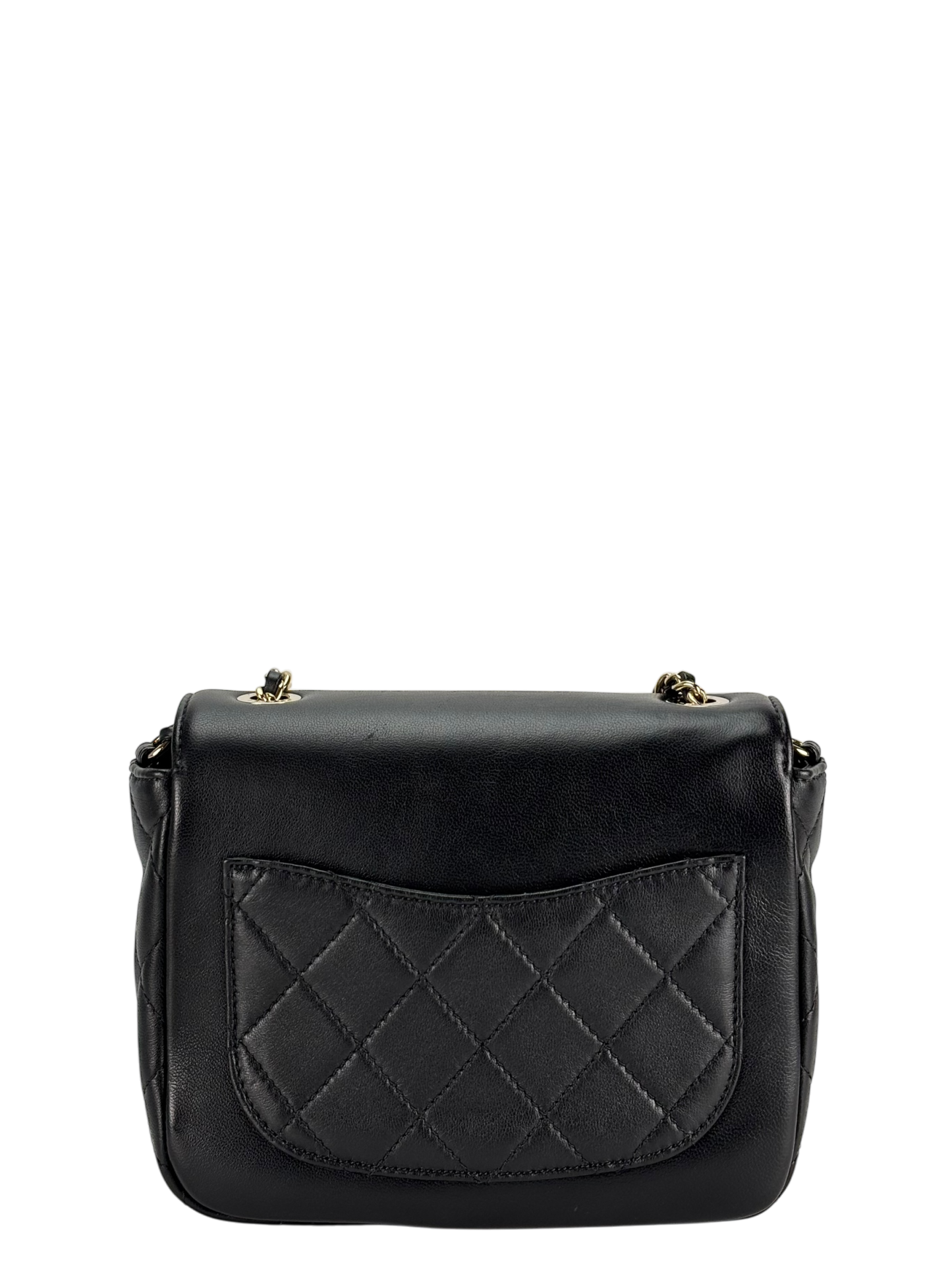 CHANEL - Black Lambskin Giant Crystal CC Flap Bag
