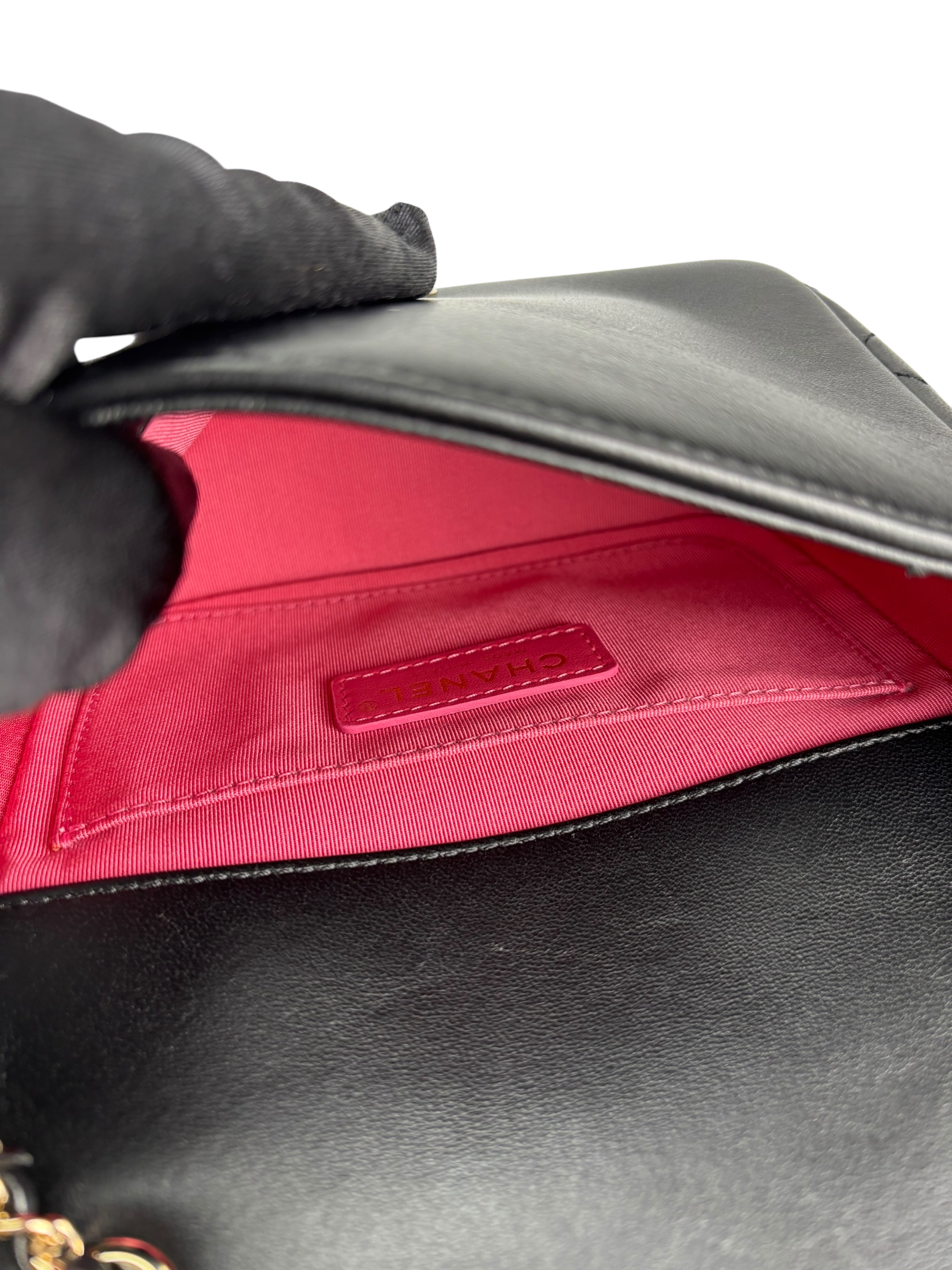 CHANEL - Black Lambskin Giant Crystal CC Flap Bag