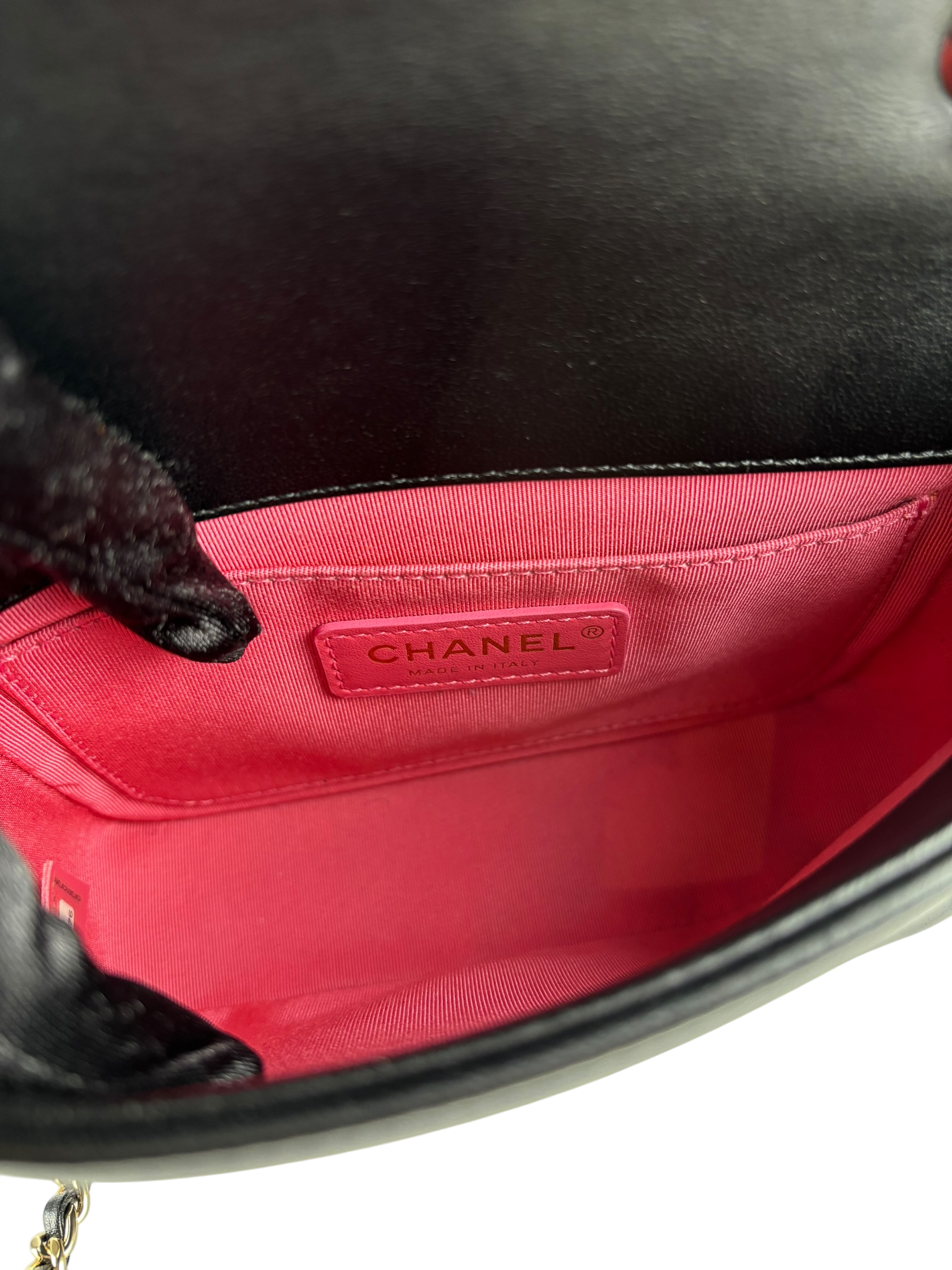 CHANEL - Black Lambskin Giant Crystal CC Flap Bag