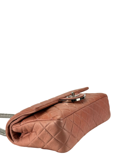 CHANEL - Pink  Lambskin CC Double Chain Flap Bag