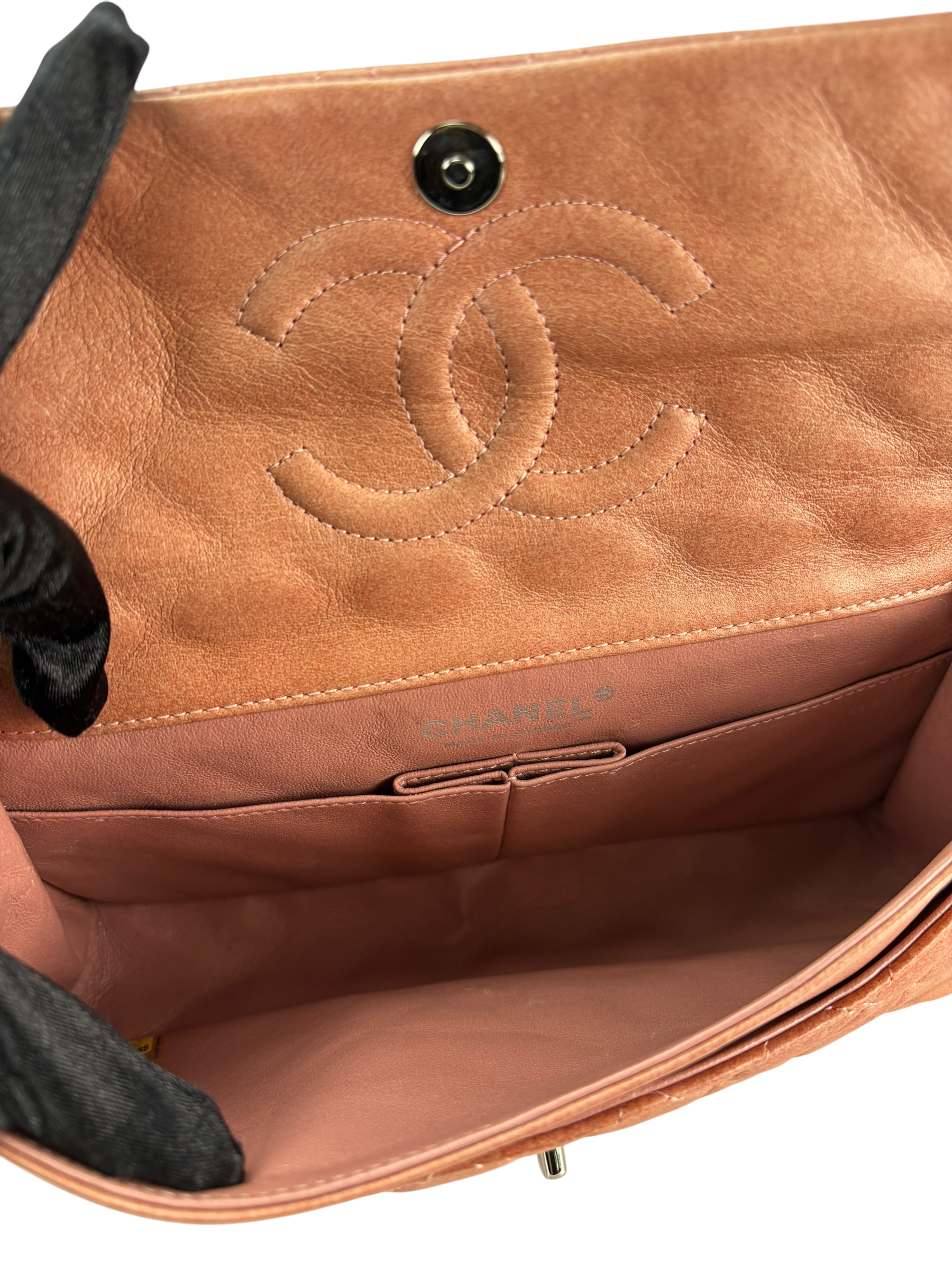 CHANEL - Pink  Lambskin CC Double Chain Flap Bag