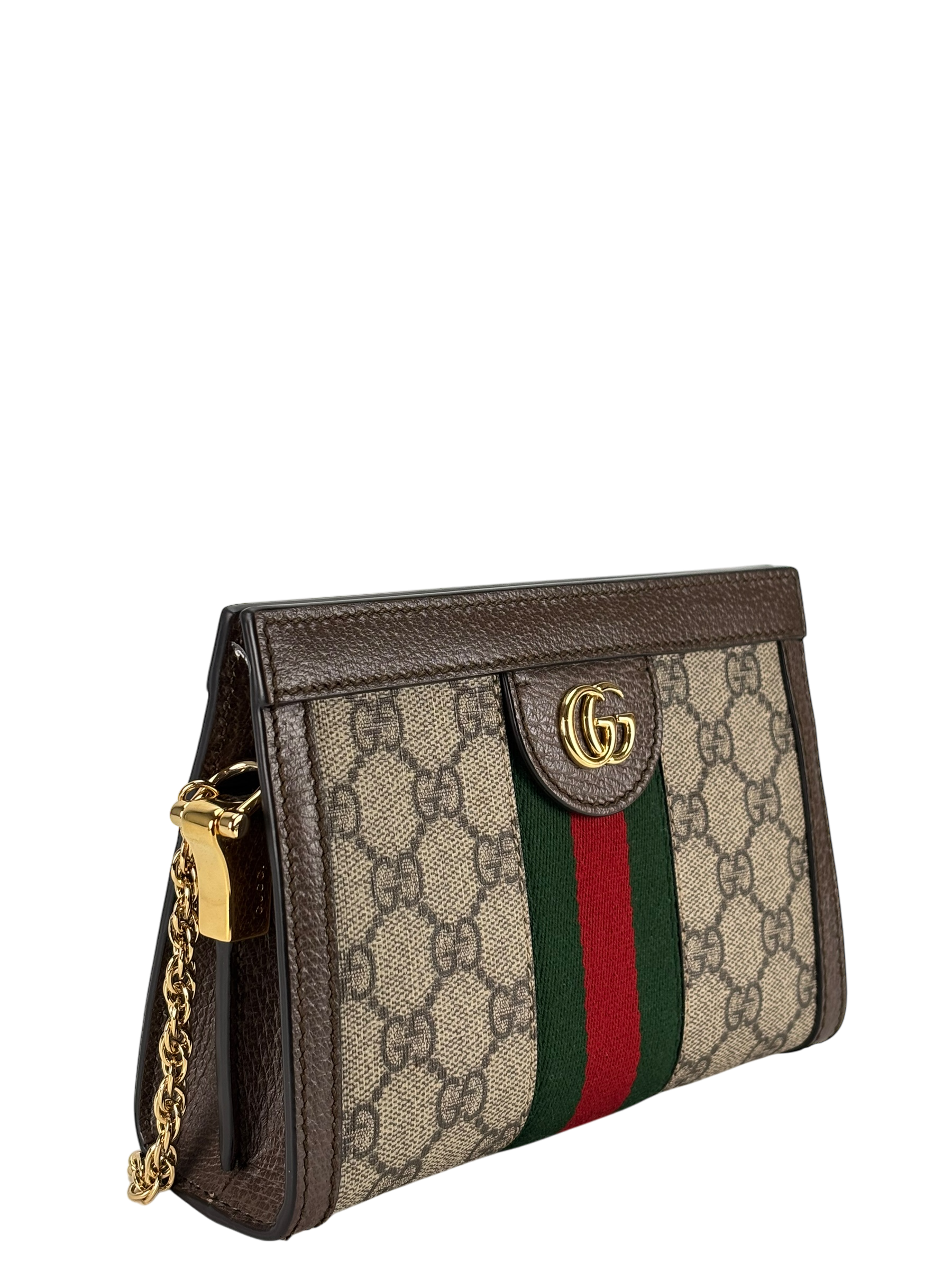 GUCCI - Monogram Canvas Leather GG Mini Shoulder Bag