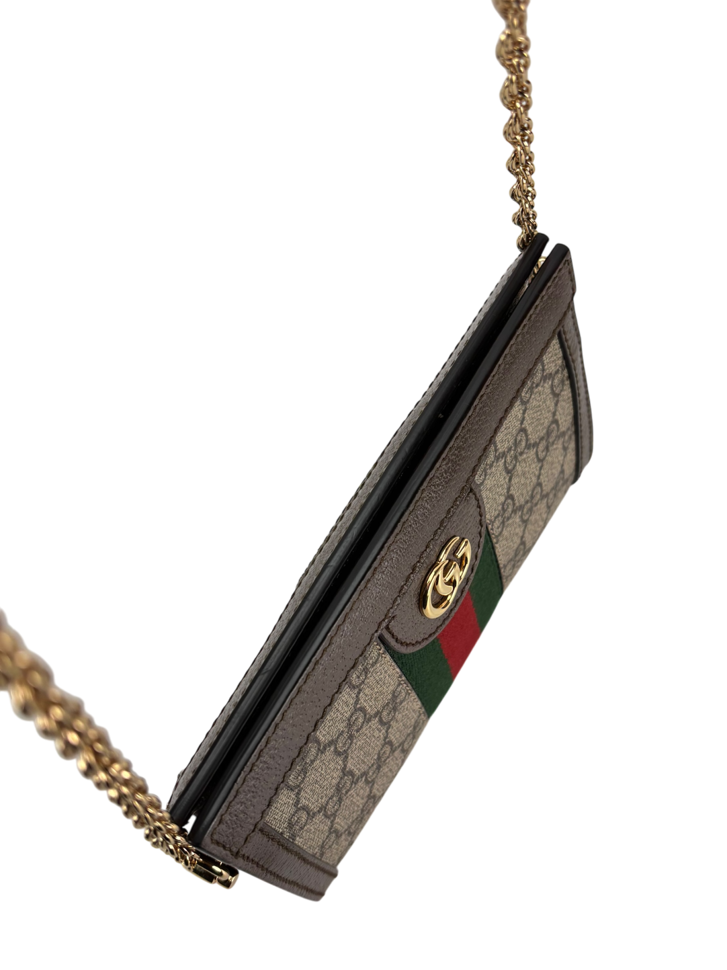 GUCCI - Monogram Canvas Leather GG Mini Shoulder Bag