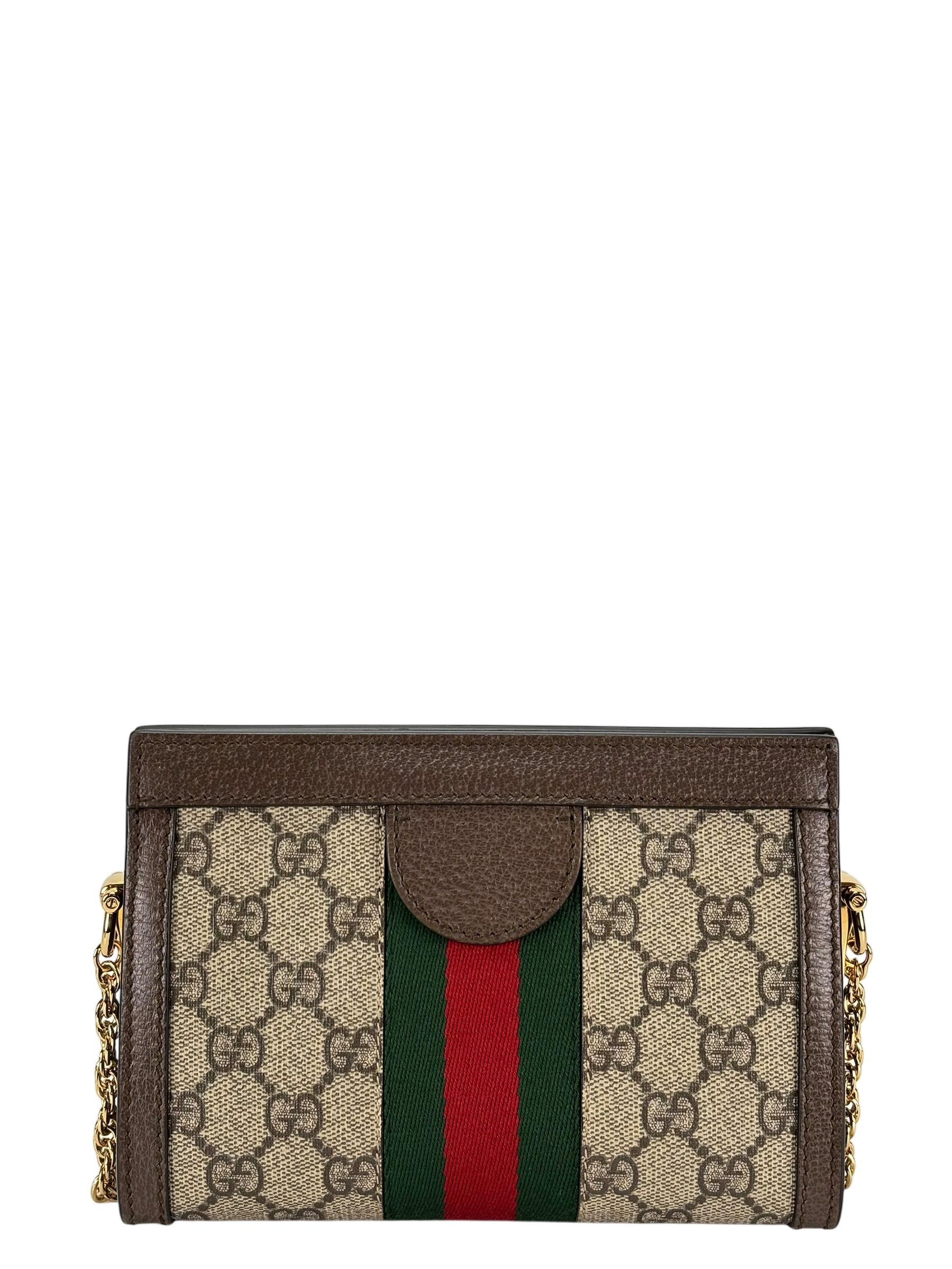 GUCCI - Monogram Canvas Leather GG Mini Shoulder Bag
