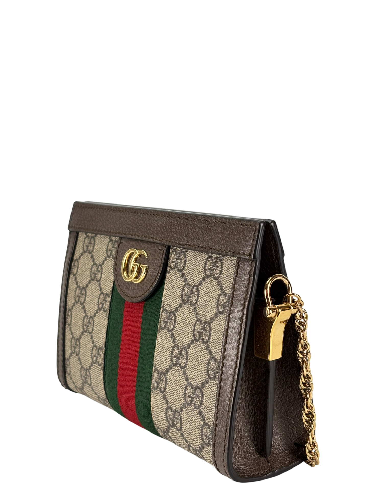 GUCCI - Monogram Canvas Leather GG Mini Shoulder Bag