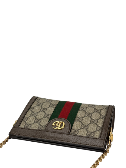 GUCCI - Monogram Canvas Leather GG Mini Shoulder Bag