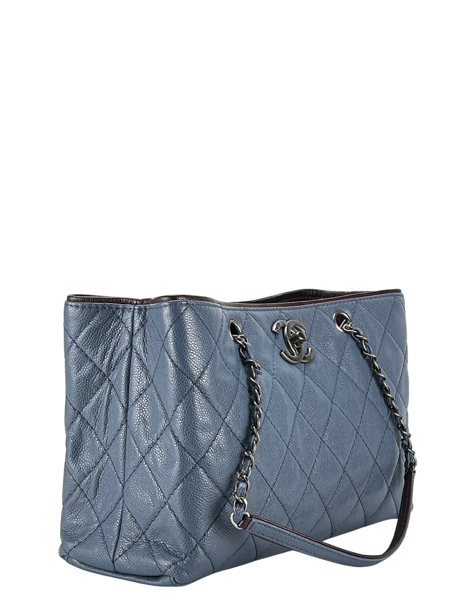 CHANEL - Blue Caviar 2014 - 2015 Chain Tote Bag