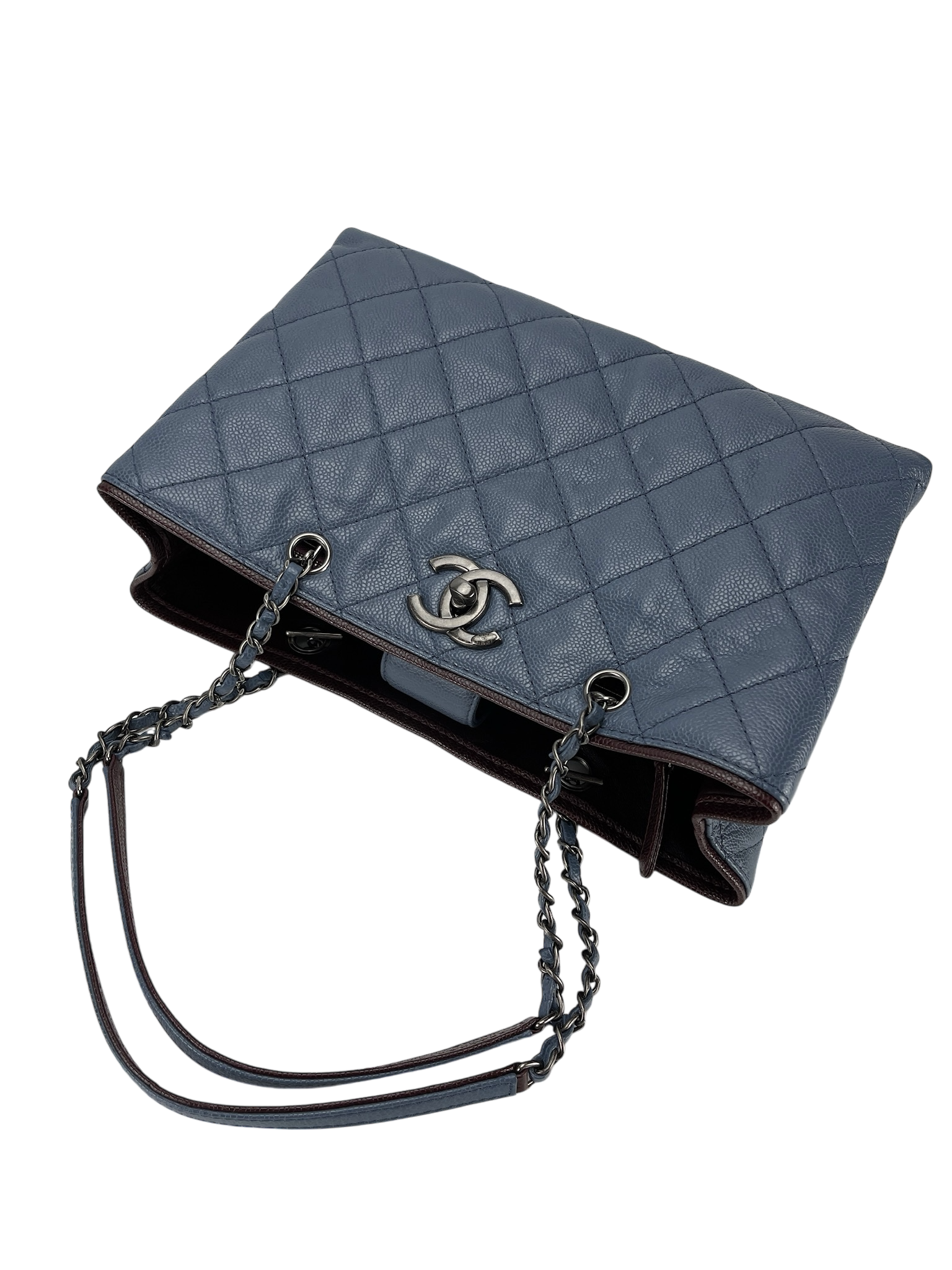 CHANEL - Blue Caviar 2014 - 2015 Chain Tote Bag