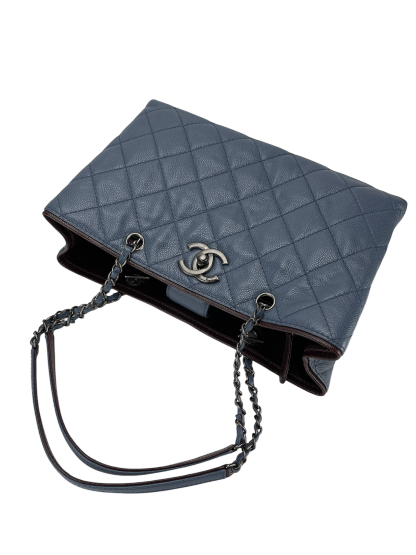 CHANEL - Blue Caviar 2014 - 2015 Chain Tote Bag