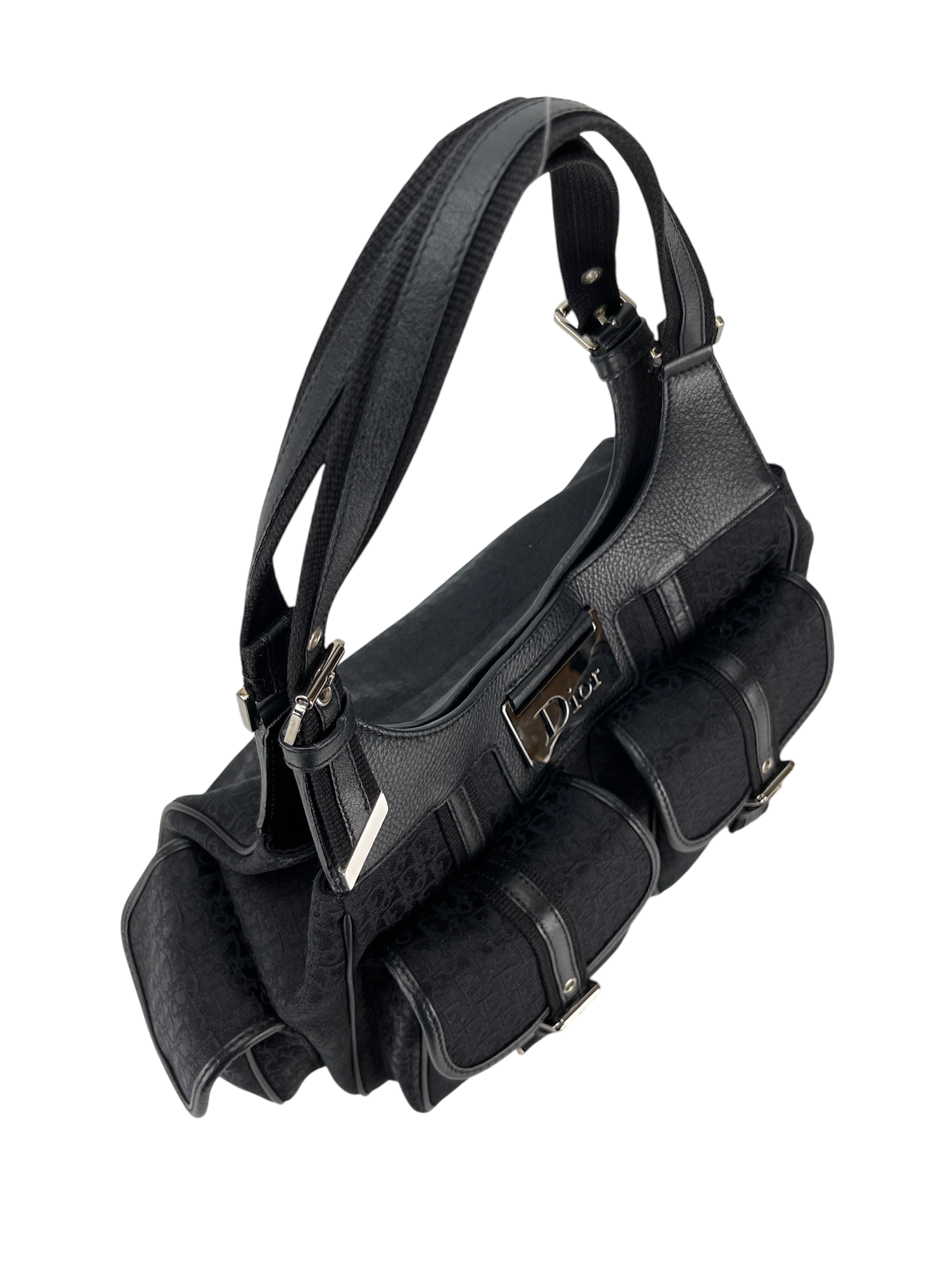 CHRISTIAN DIOR -  Black Canvas Christian Dior Handbag