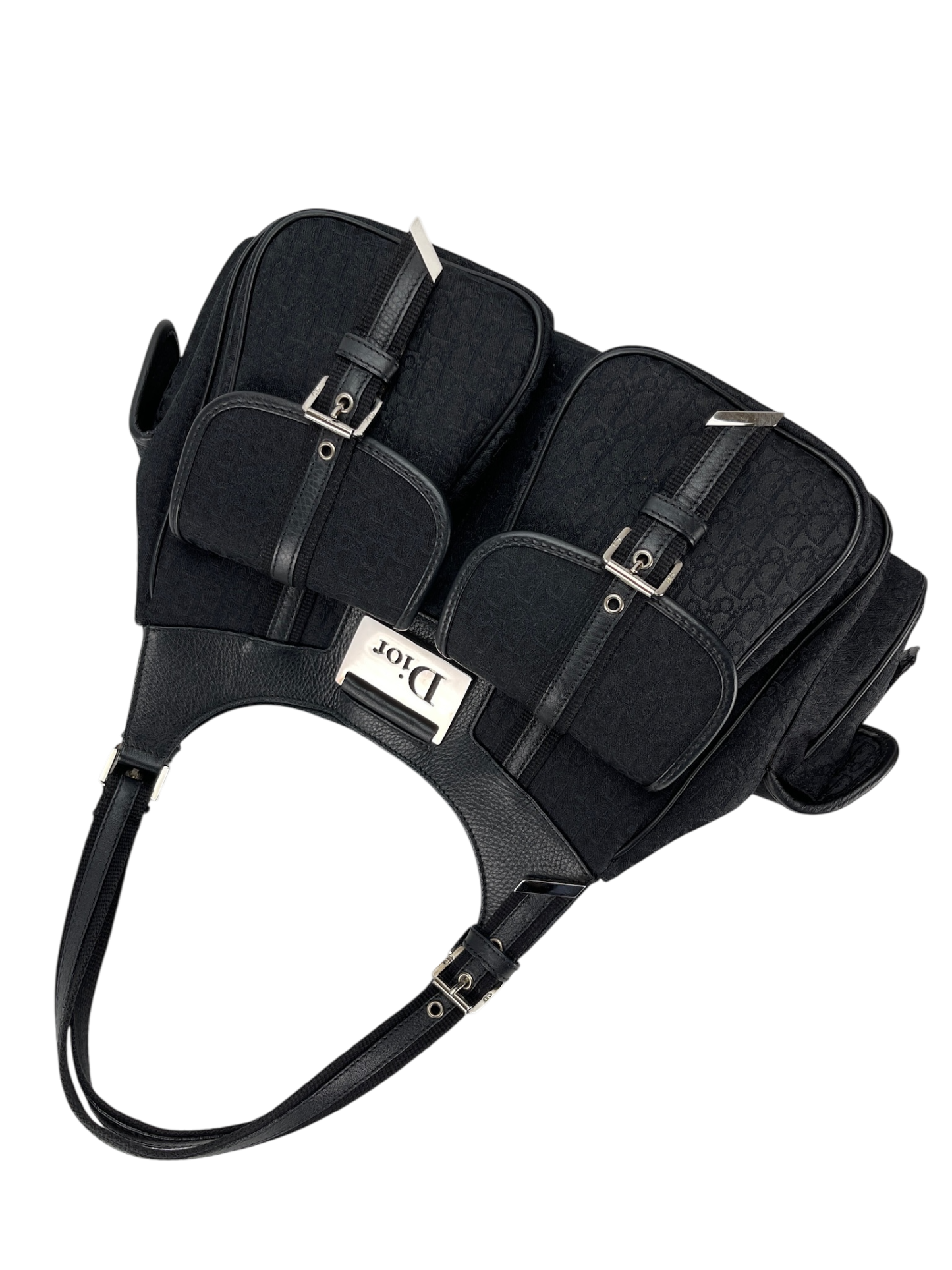 CHRISTIAN DIOR -  Black Canvas Christian Dior Handbag