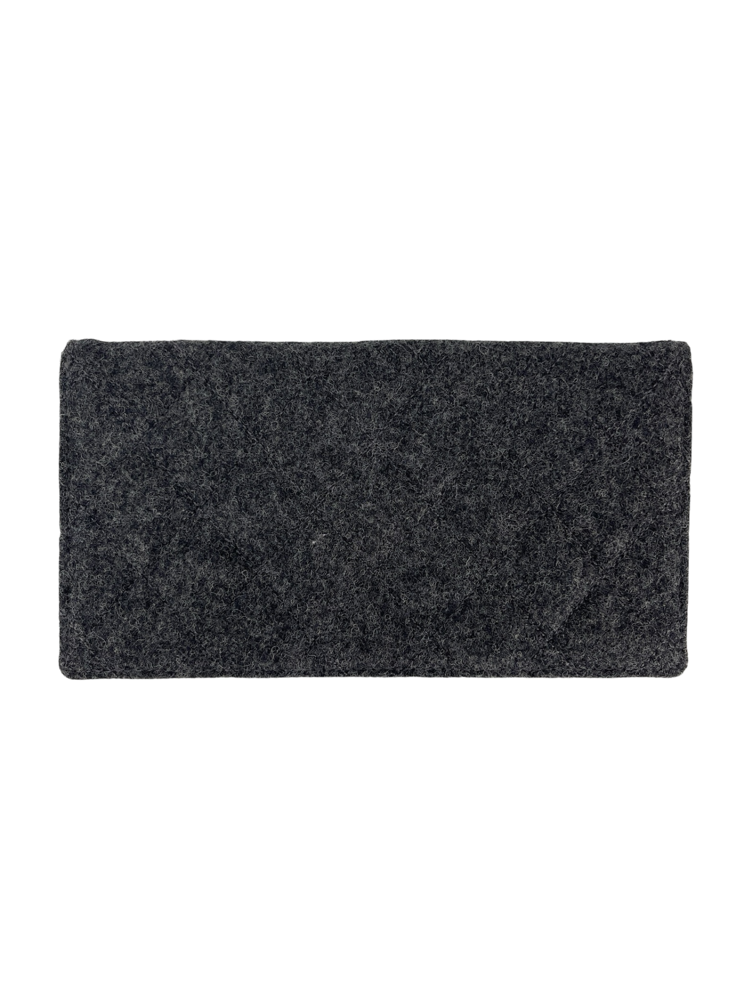 CHANEL -  Grey Black Lambskin Grey Felt Classic Flap Bag