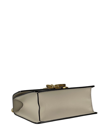 GUCCI - White Calfskin Mini Chain Sylvie Leather Bag