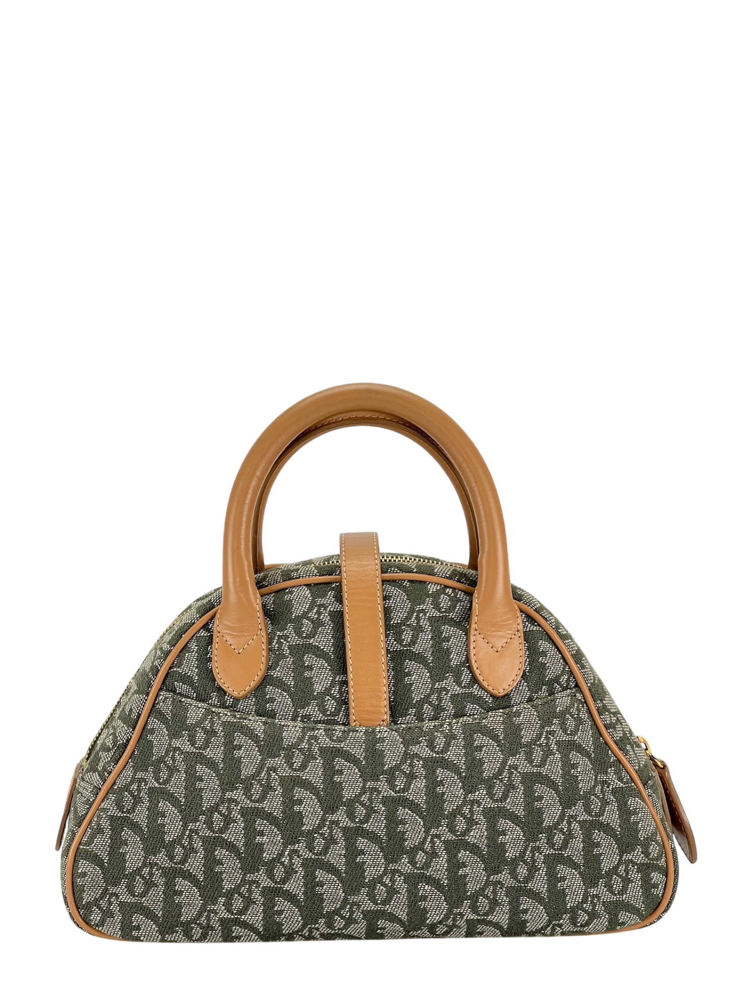 CHRISTIAN DIOR - Green Canvas Diorisimo Saddle Mini Bowler Bag