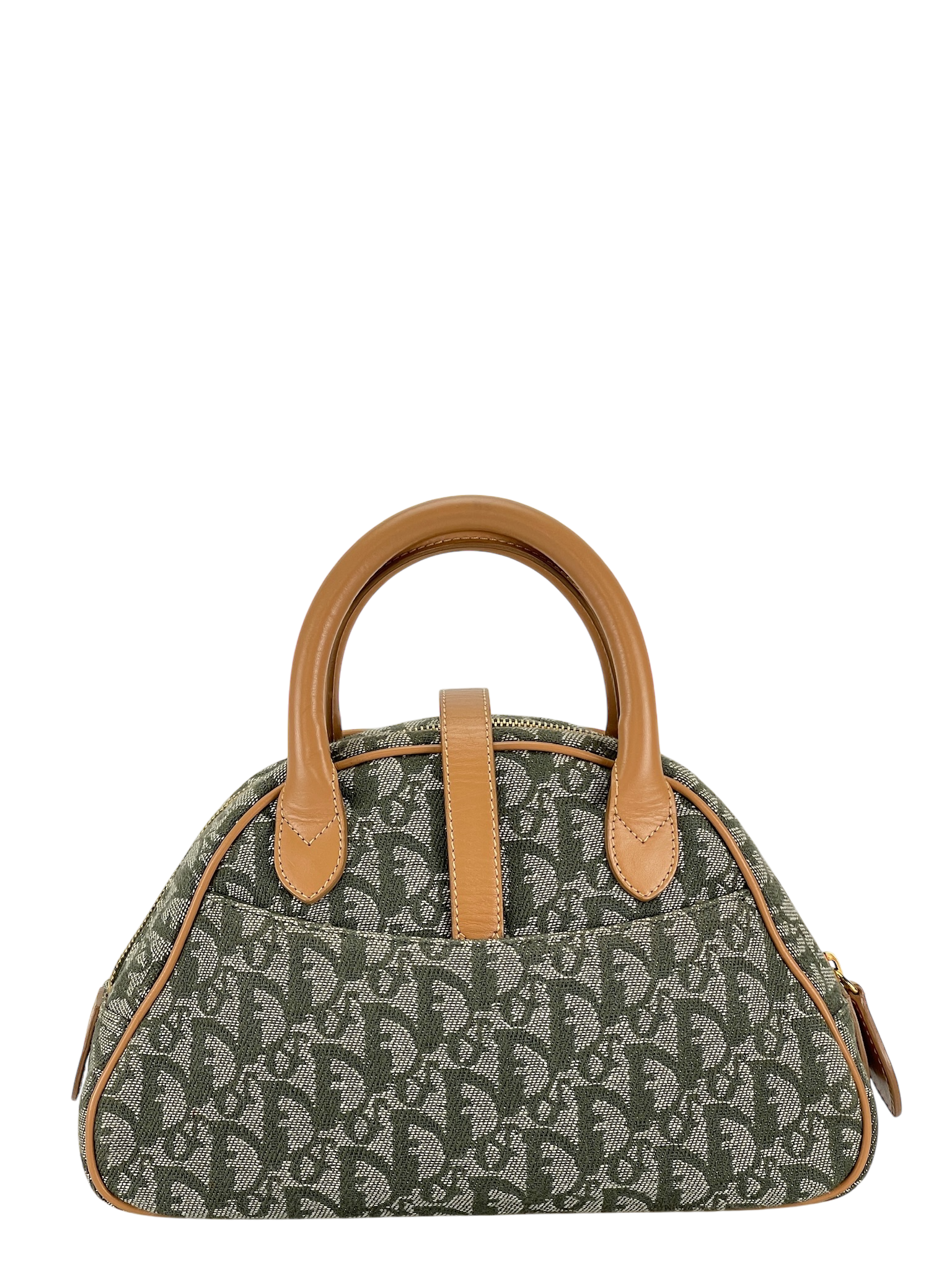 CHRISTIAN DIOR - Green Canvas Diorisimo Saddle Mini Bowler Bag