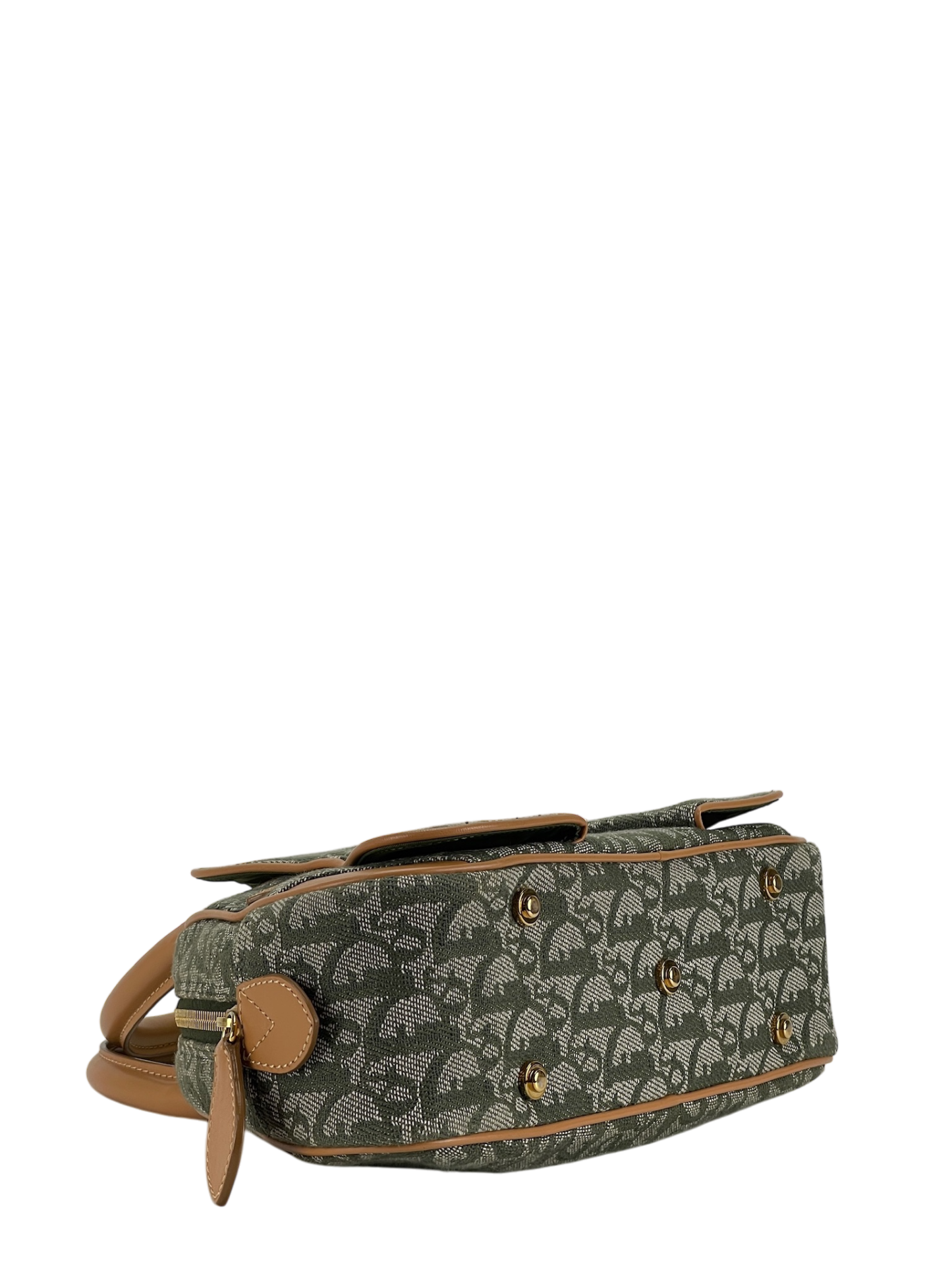 CHRISTIAN DIOR - Green Canvas Diorisimo Saddle Mini Bowler Bag