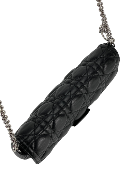 CHRISTIAN DIOR - Black Lambskin Miss Dior Wallet On Chain Dior Shoulder Bag