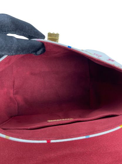 LOUIS VUITTON - White Canvas Monogram Multicolor Patti Chain Handbag