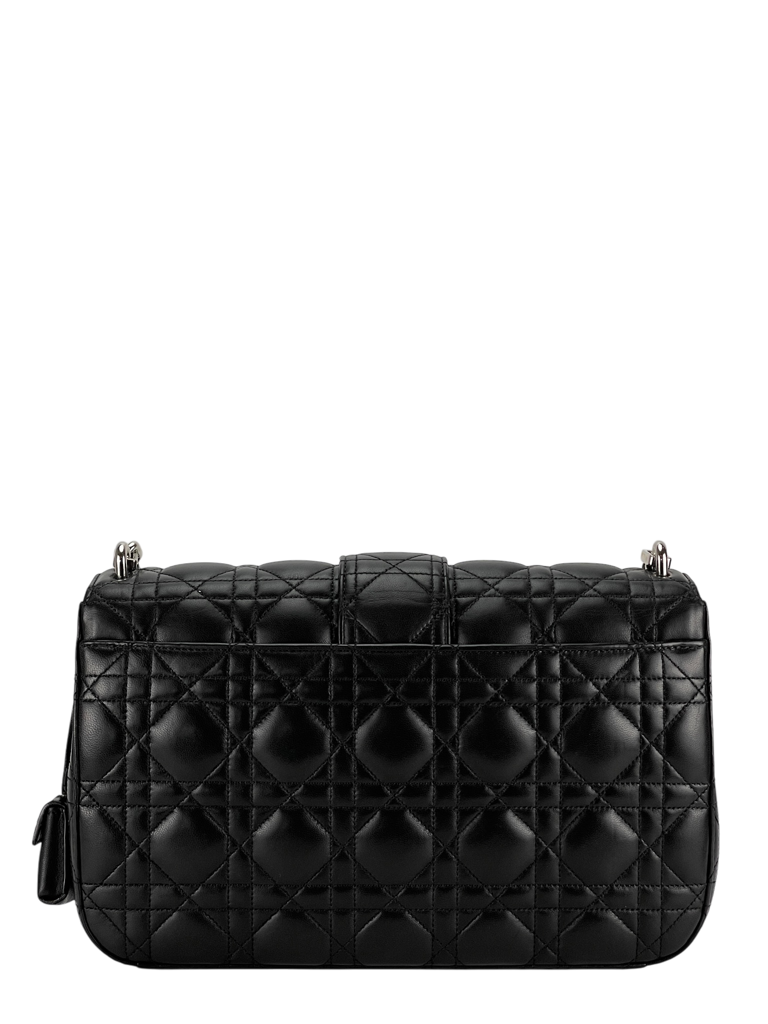 CHRISTIAN DIOR - Black Lambskin Miss Dior Leather Crossbody Bag