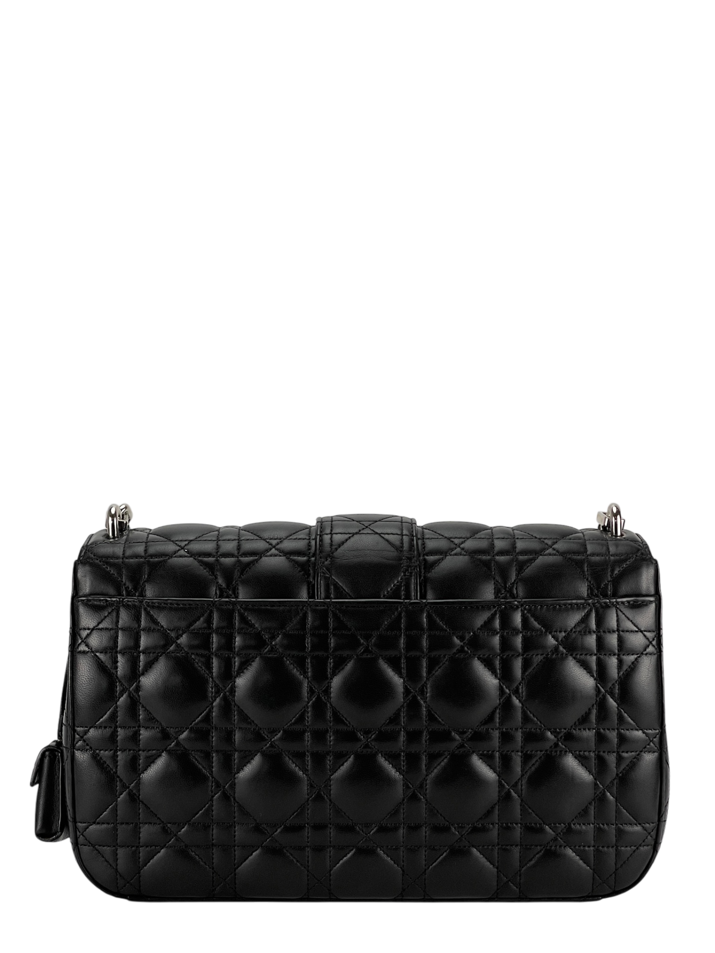CHRISTIAN DIOR - Black Lambskin Miss Dior Leather Crossbody Bag