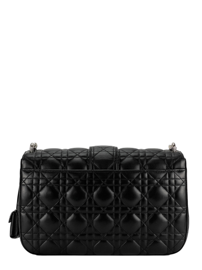 CHRISTIAN DIOR - Black Lambskin Miss Dior Leather Crossbody Bag