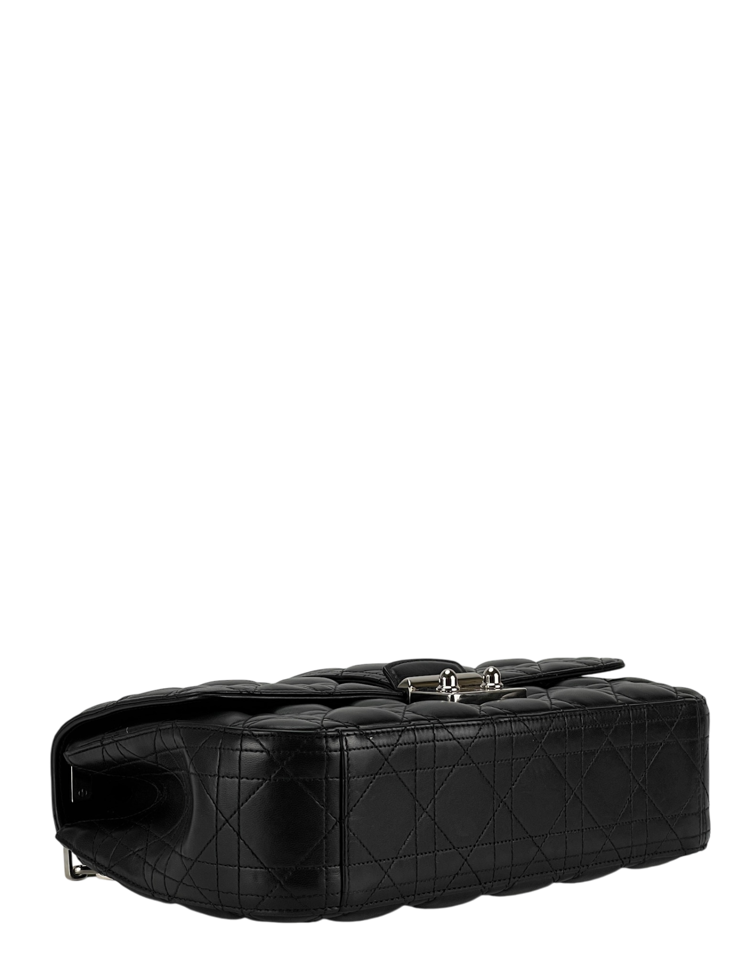 CHRISTIAN DIOR - Black Lambskin Miss Dior Leather Crossbody Bag