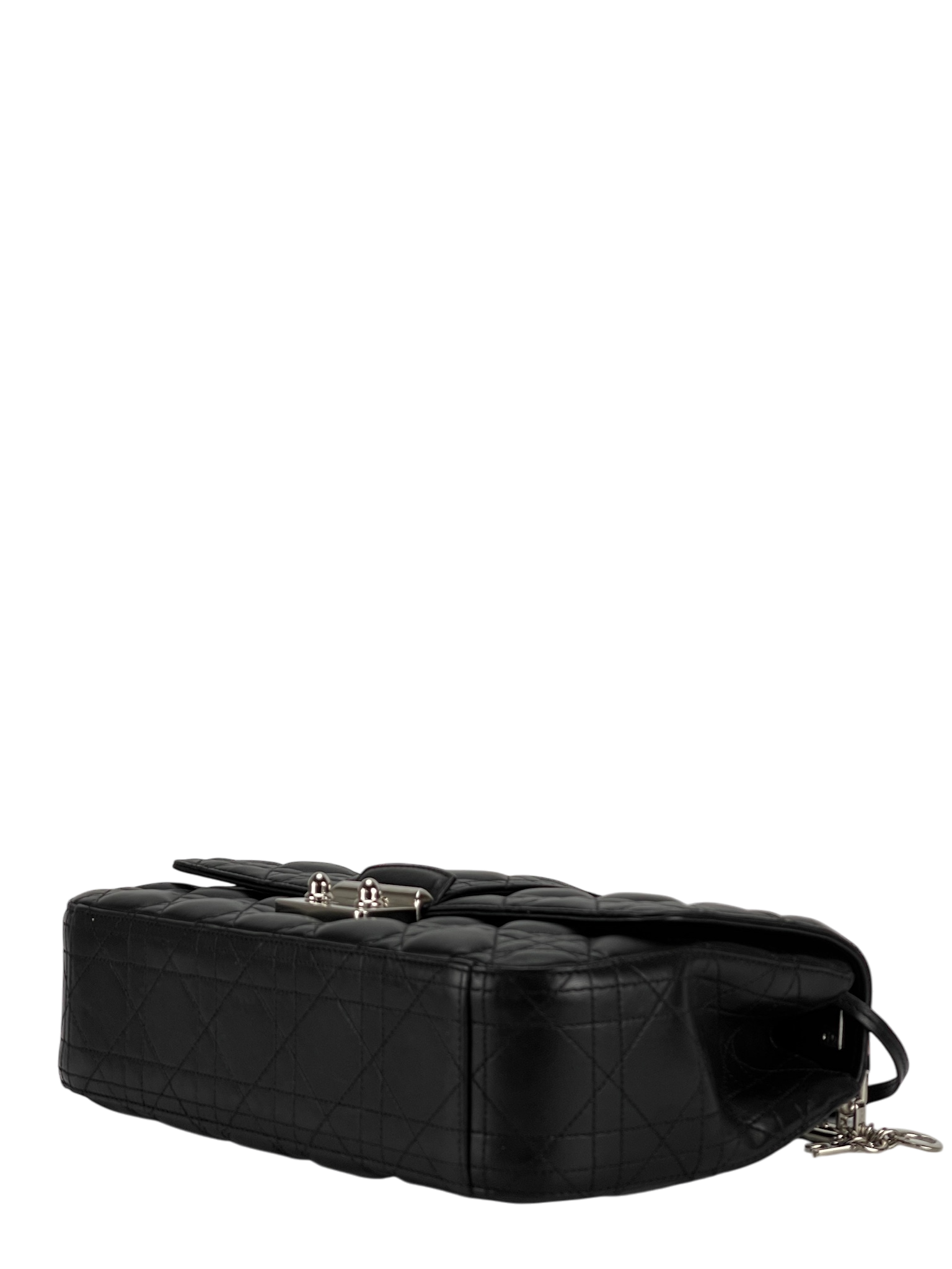 CHRISTIAN DIOR - Black Lambskin Miss Dior Leather Crossbody Bag