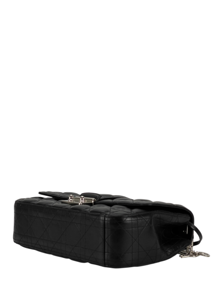 CHRISTIAN DIOR - Black Lambskin Miss Dior Leather Crossbody Bag