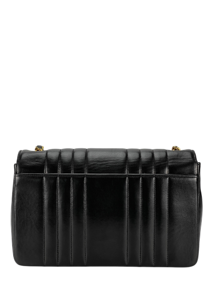 CHANEL -  Black Lambskin Mademoiselle Vertical Classic Flap Bag