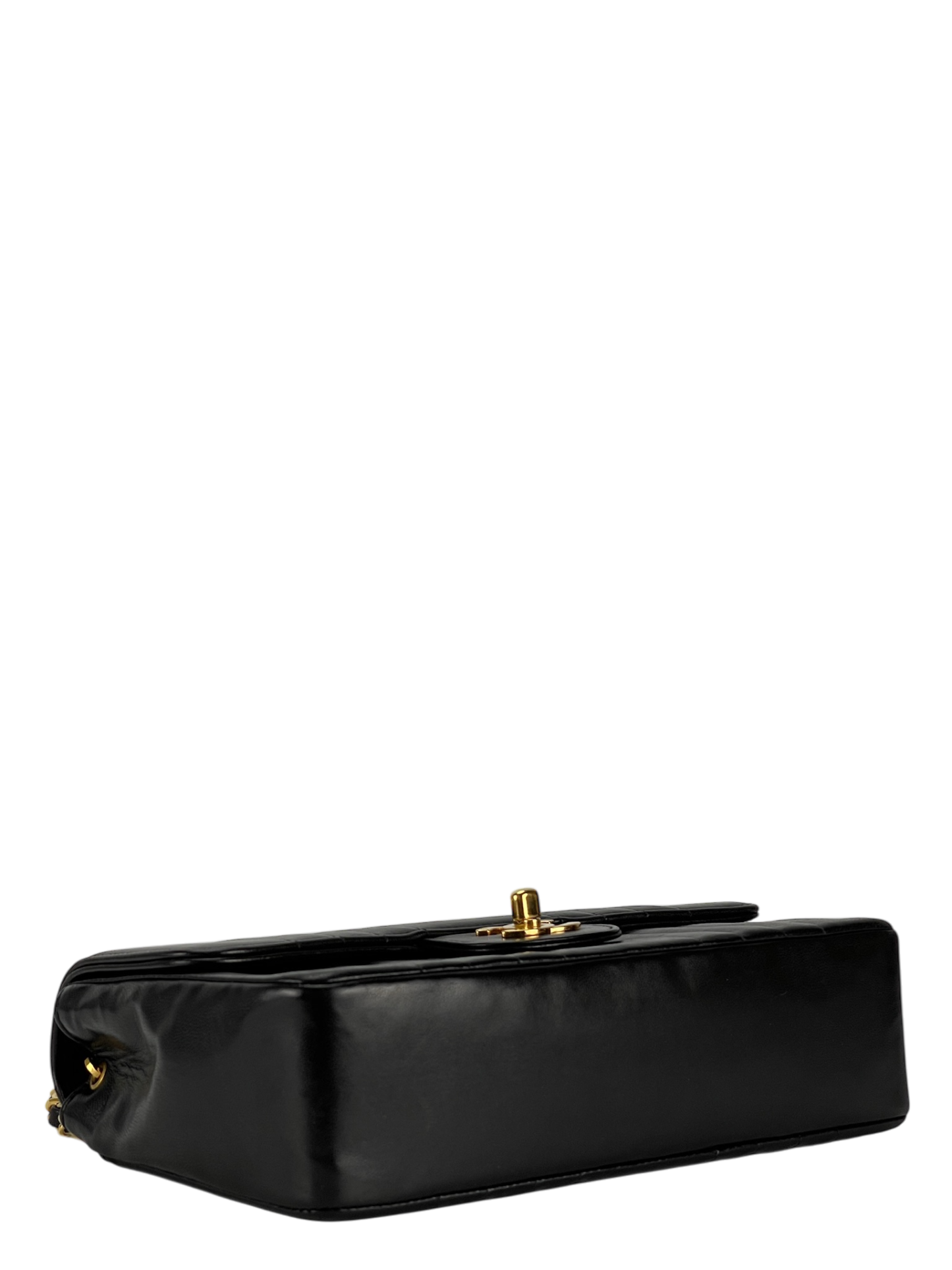 CHANEL -  Black Lambskin Mademoiselle Vertical Classic Flap Bag