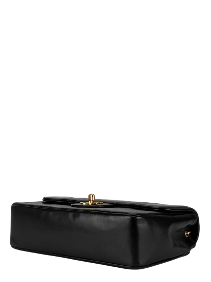 CHANEL -  Black Lambskin Mademoiselle Vertical Classic Flap Bag