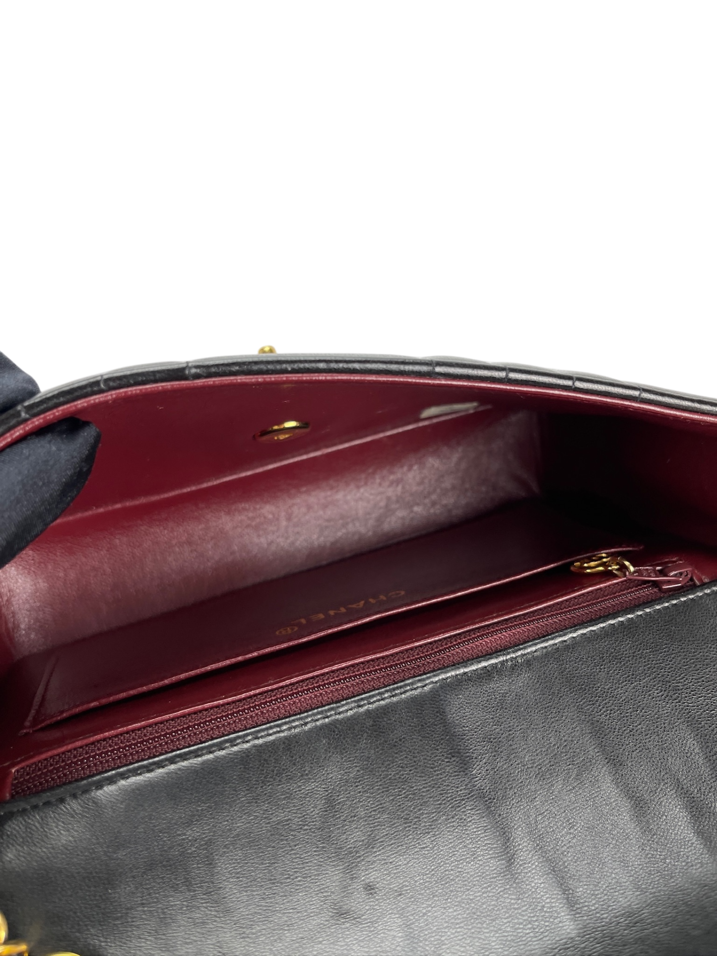 CHANEL -  Black Lambskin Mademoiselle Vertical Classic Flap Bag