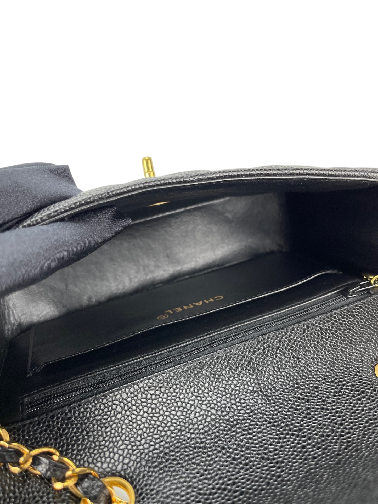 CHANEL - Black Calfskin Mademoiselle Flap Bag Calfskin Gold Hardware