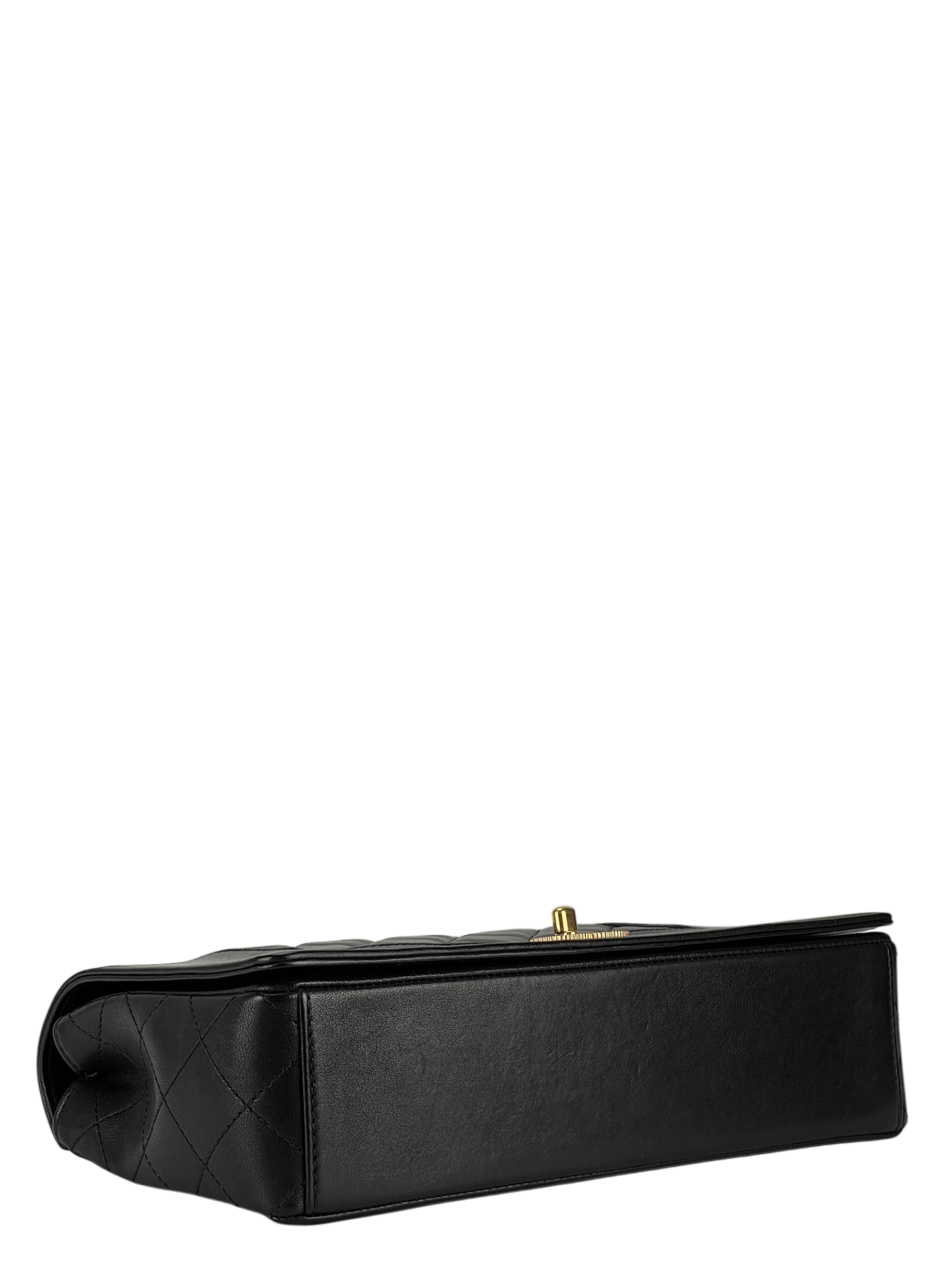 CHANEL - Black Calfskin Mademoiselle Flap Bag Calfskin Gold Hardware