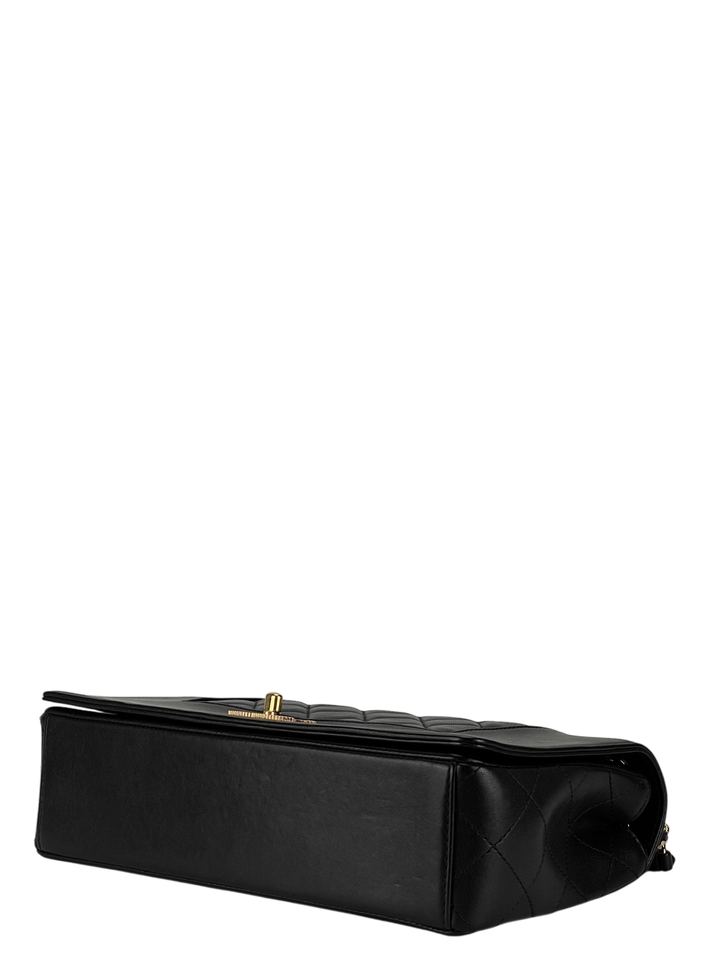CHANEL - Black Calfskin Mademoiselle Flap Bag Calfskin Gold Hardware