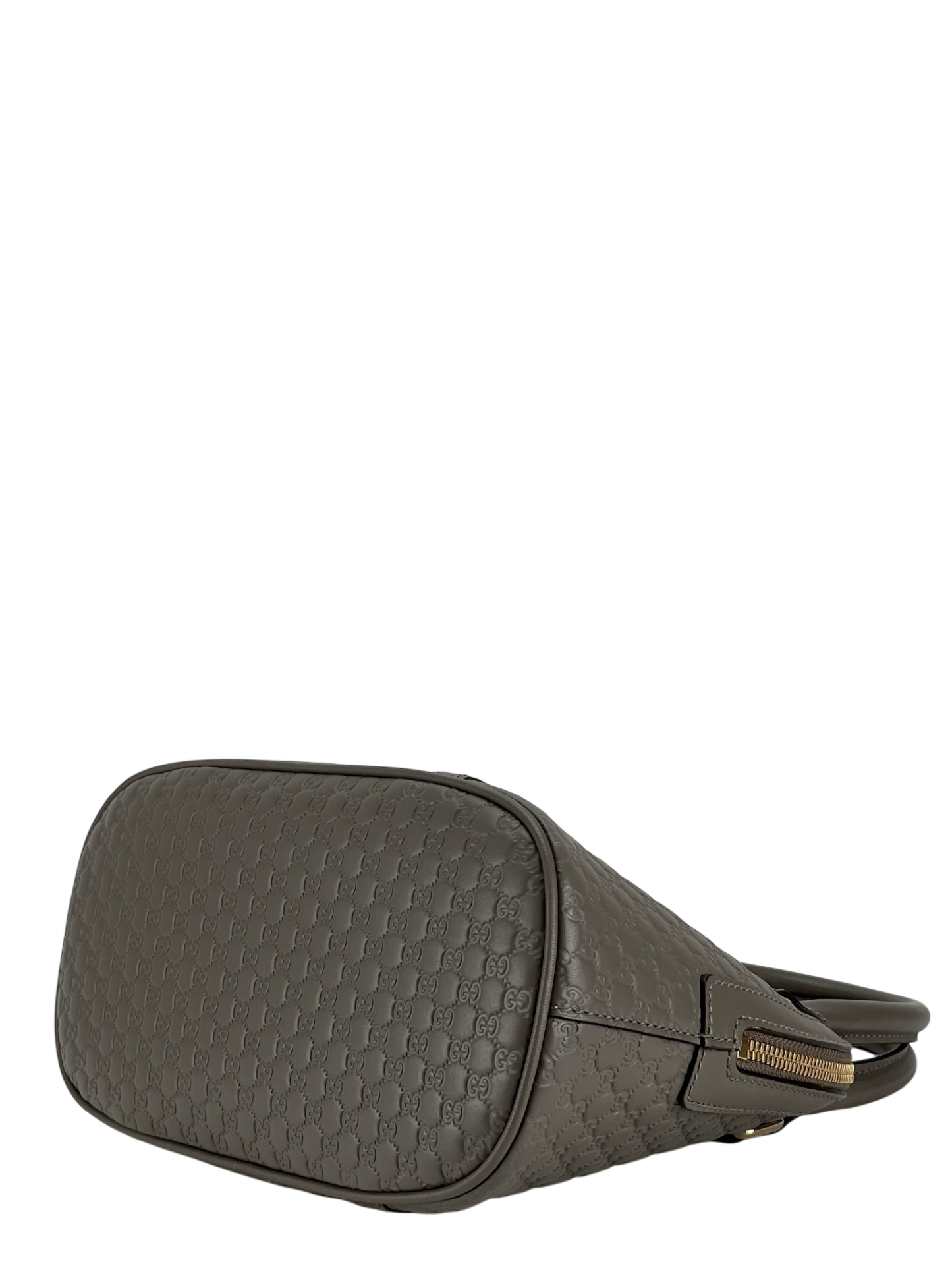 GUCCI -  Grey Calfskin Microguccissima Leather Mini Dome Bag